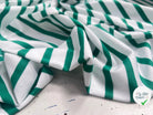JERSEY DE COTON RAYURES VERT SAPIN - My Little Coupon
