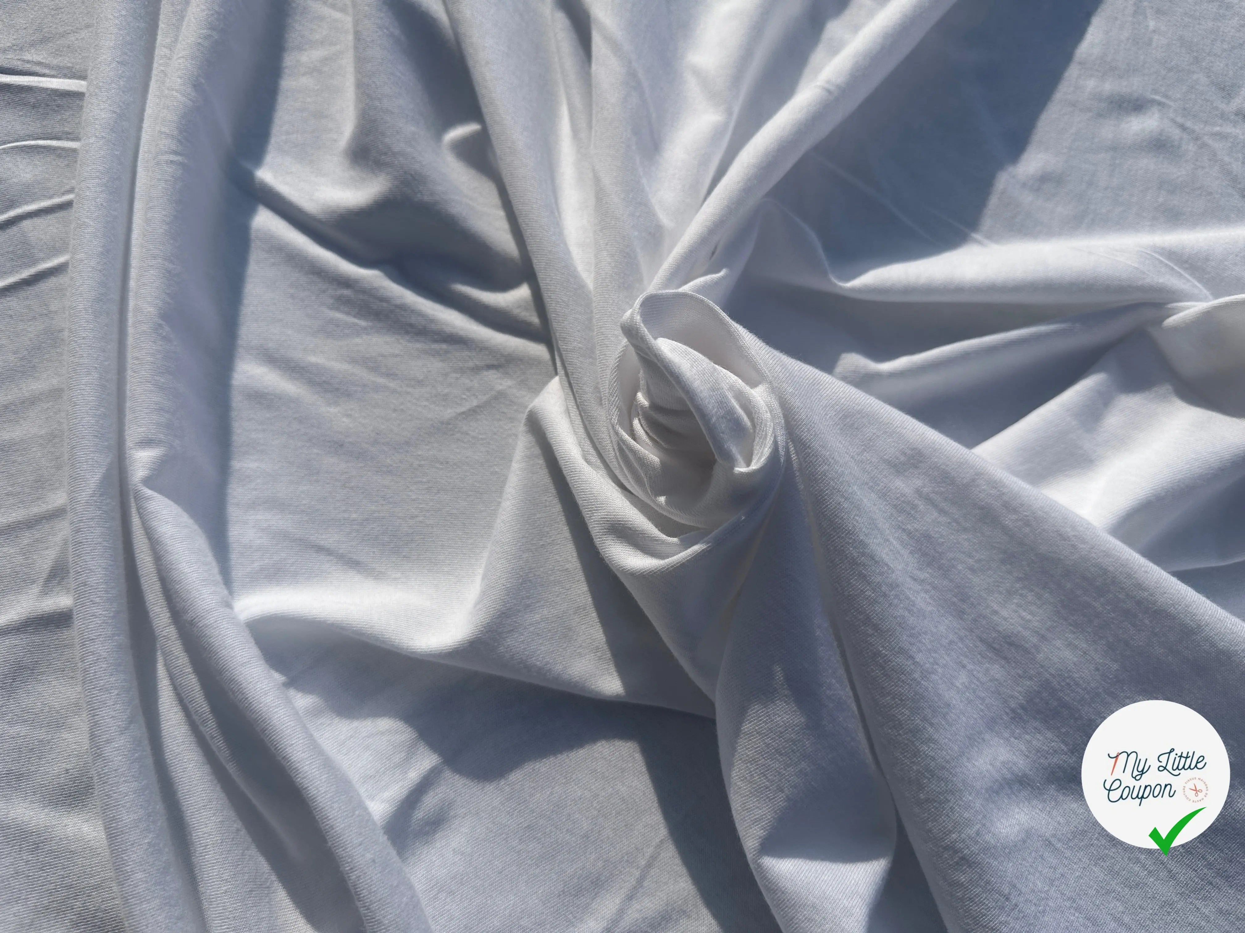 JERSEY DE COTON SLUIT BLANC OPTIQUE MSO