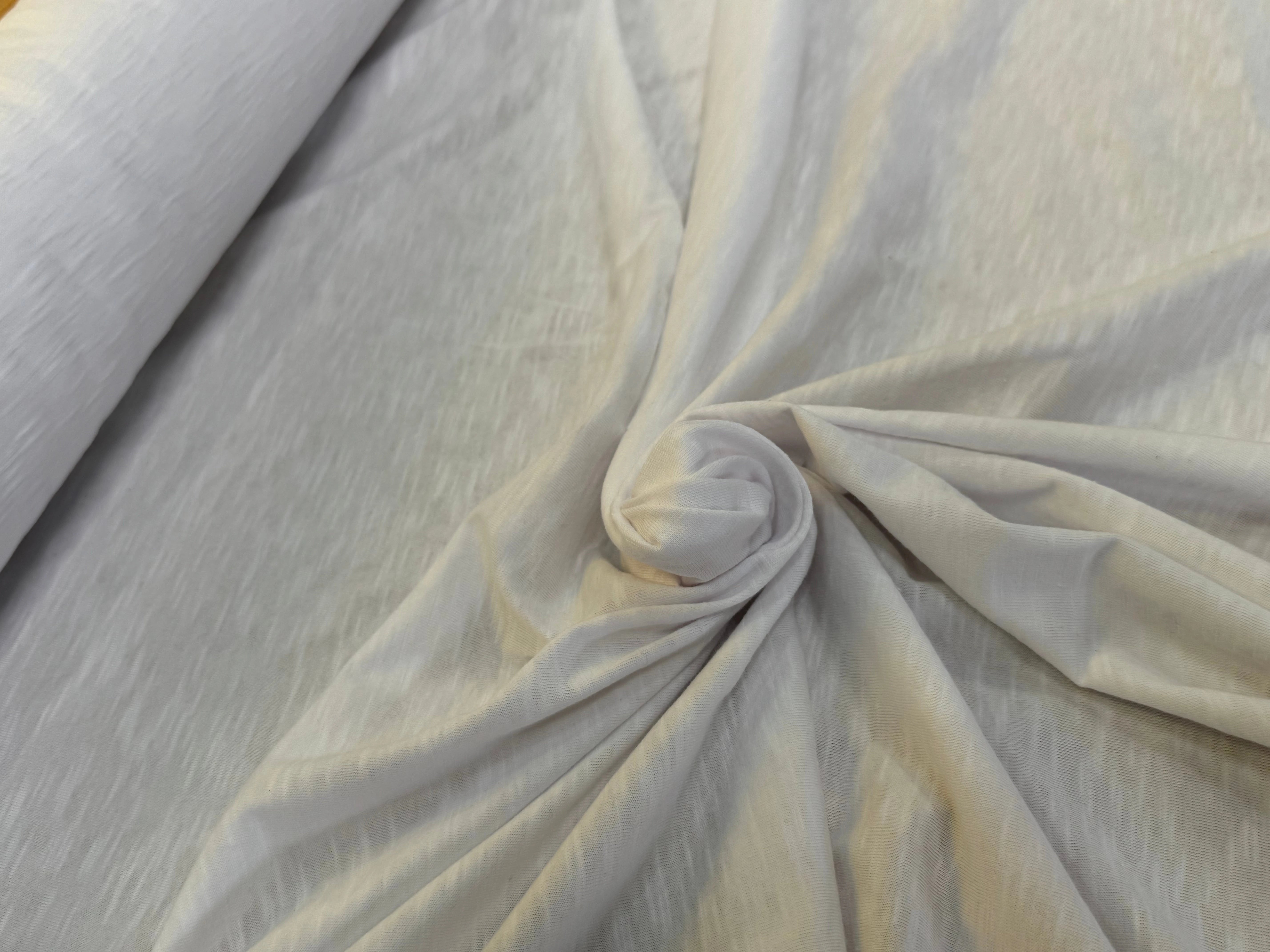 JERSEY DE COTON SOFT 8% ÉLASTHANNE BLANC GRANDE LAIZE - My Little Coupon