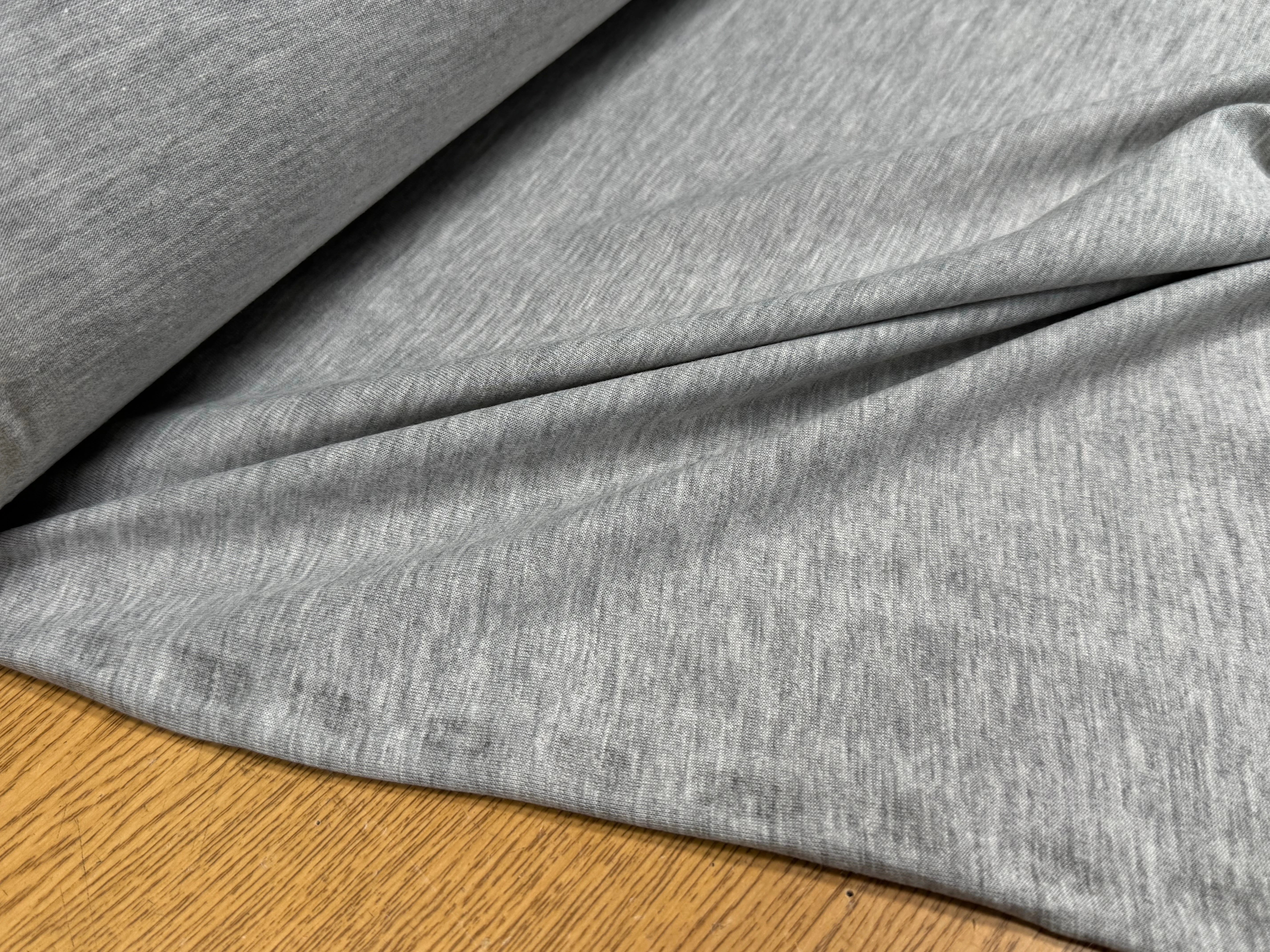 JERSEY DE COTON SOFT 8% ÉLASTHANNE GRIS GRANDE LAIZE - My Little Coupon
