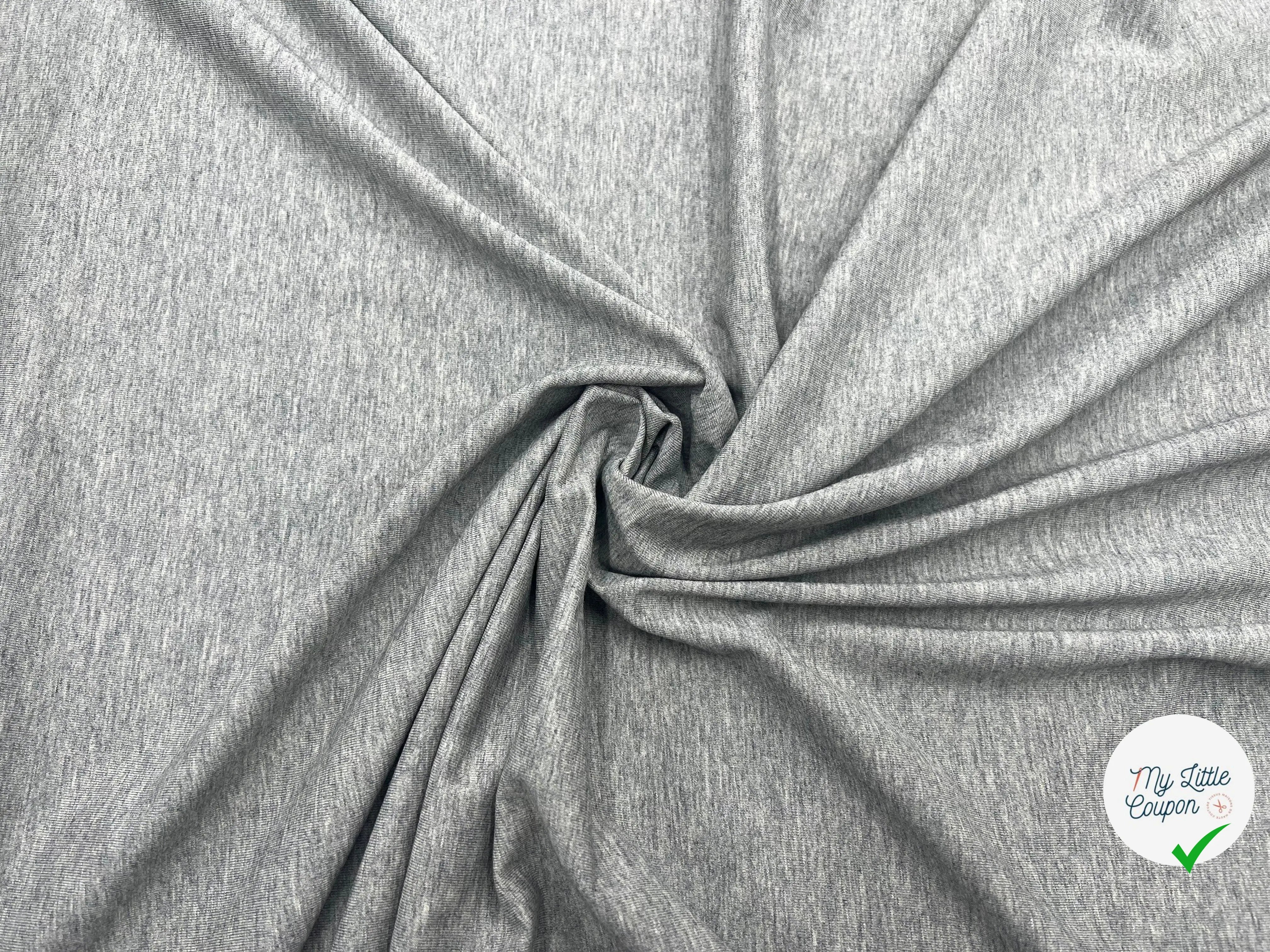 JERSEY DE COTON STRETCH GRIS CHINÉ - My Little Coupon - tissu - coudre