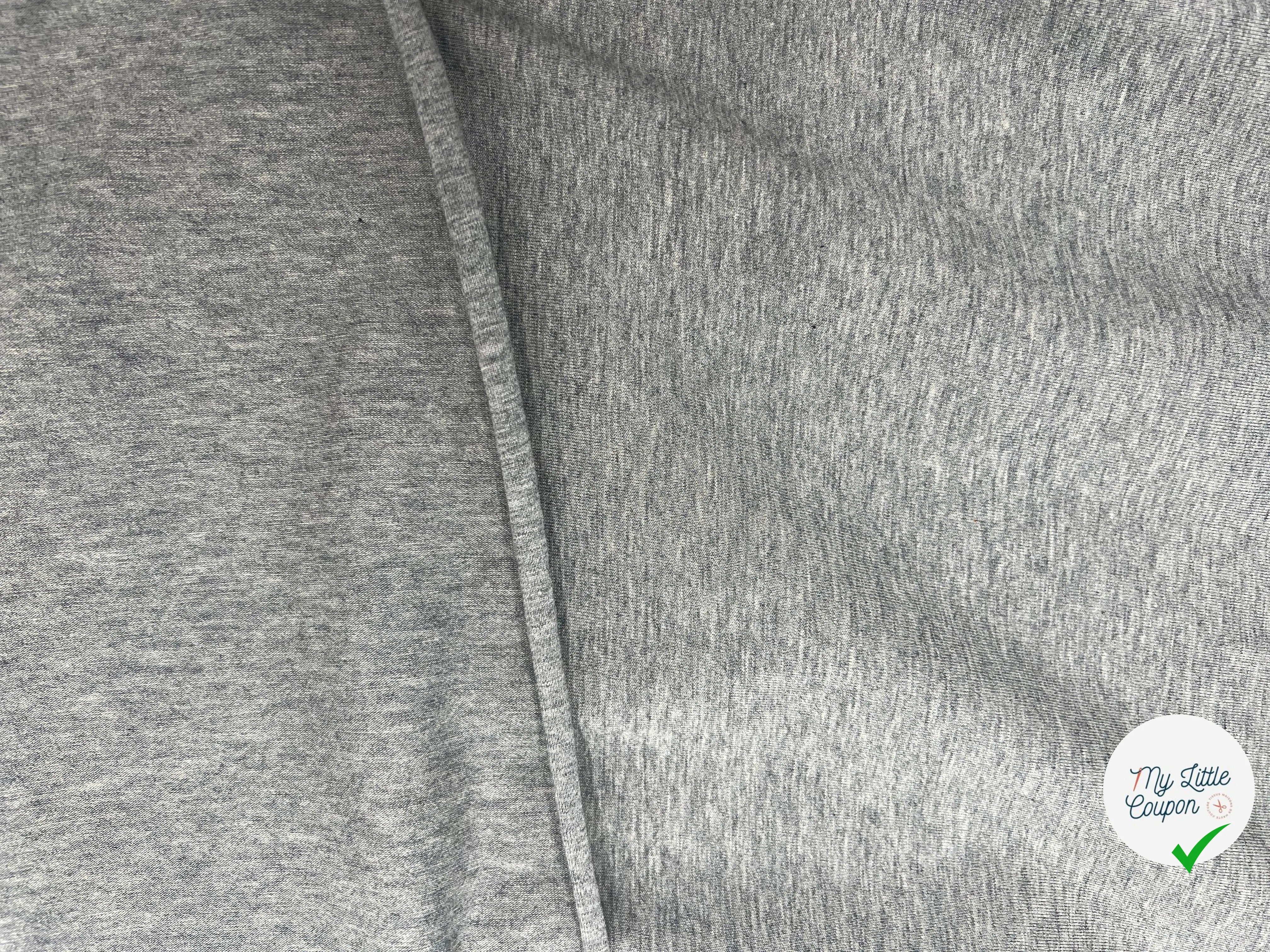 JERSEY DE COTON STRETCH GRIS CHINÉ - My Little Coupon - tissu - coudre