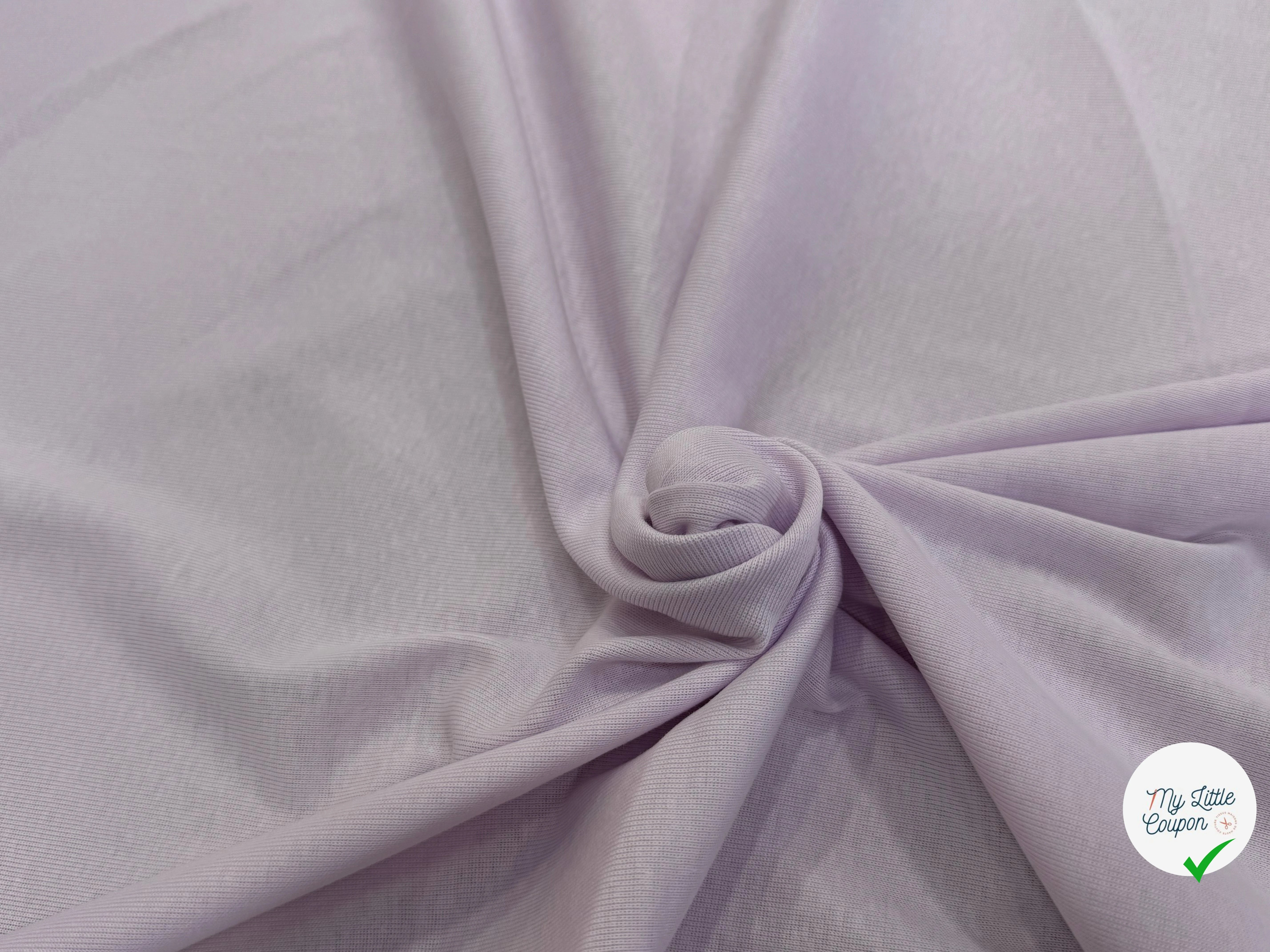 JERSEY DE COTON STRETCH QUALITÉ PREMIUM LILAS - My Little Coupon