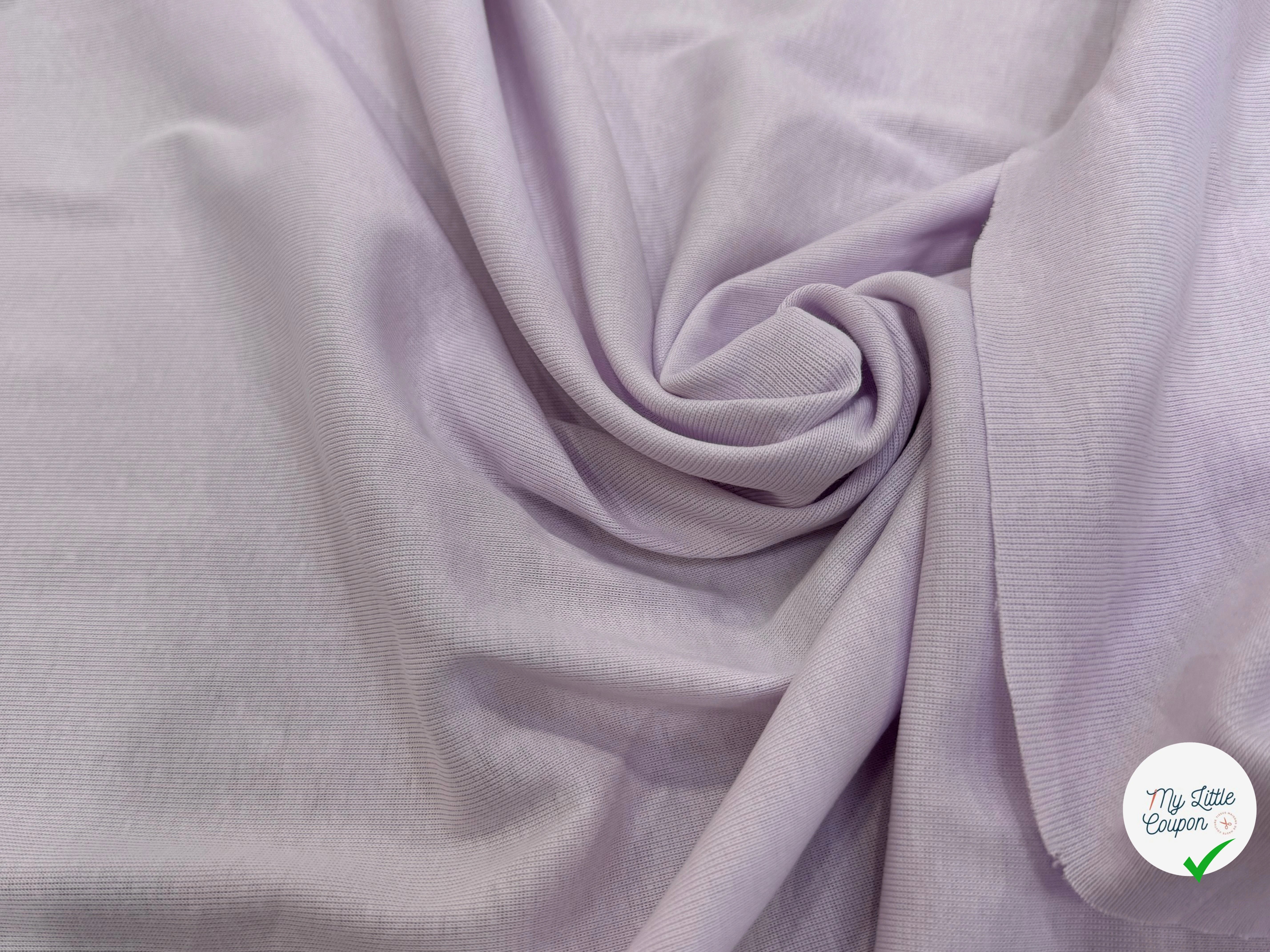 JERSEY DE COTON STRETCH QUALITÉ PREMIUM LILAS - My Little Coupon