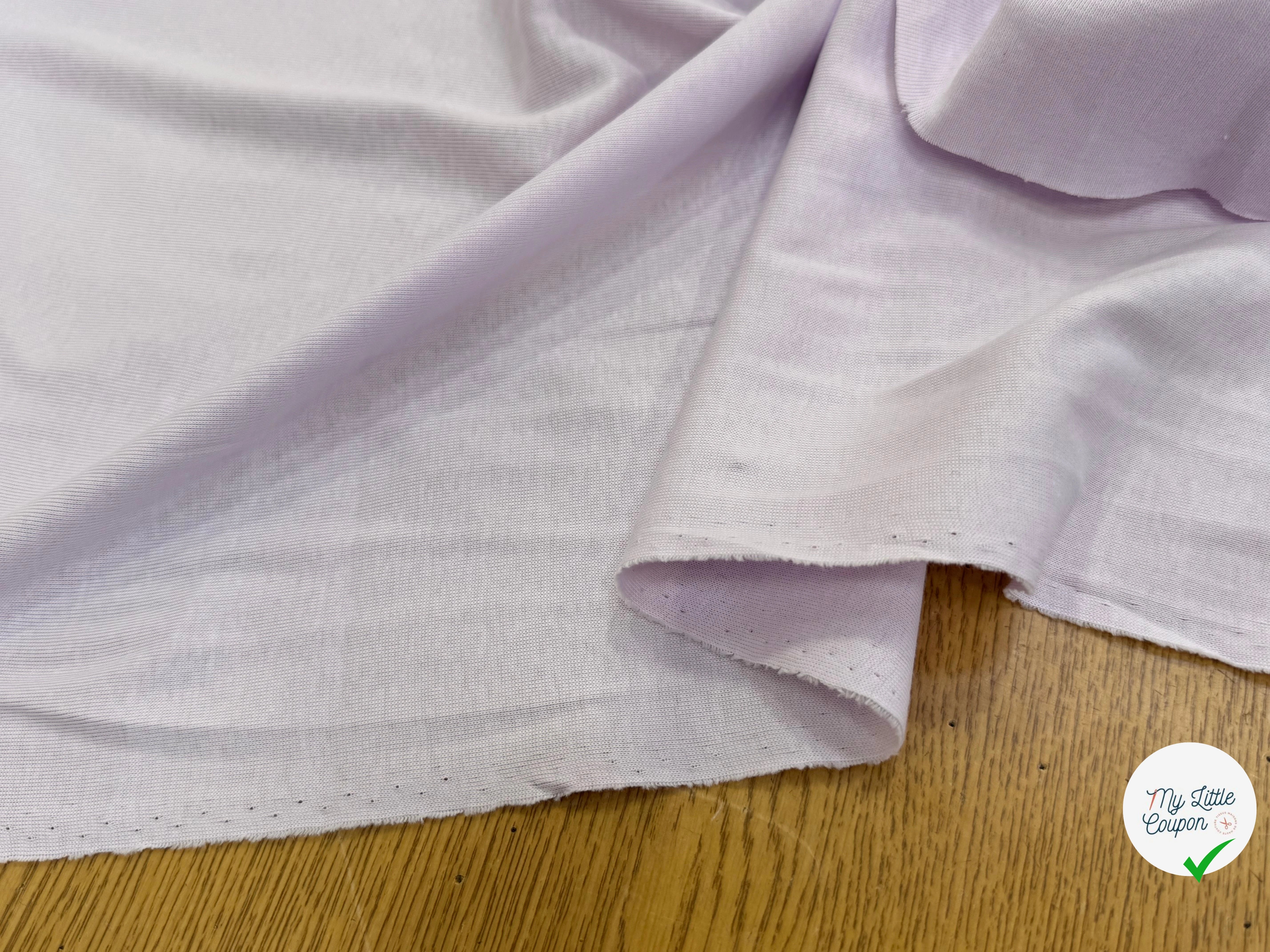 JERSEY DE COTON STRETCH QUALITÉ PREMIUM LILAS - My Little Coupon