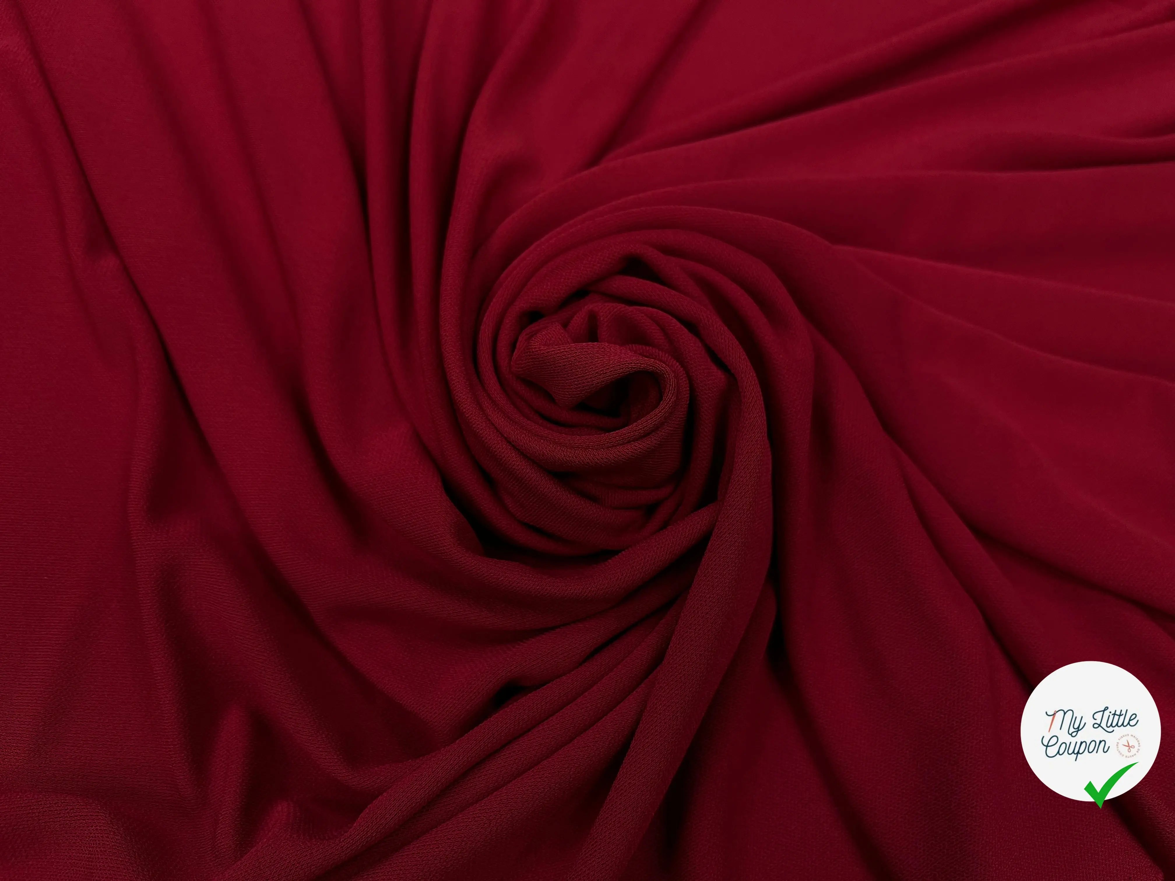 JERSEY DE COTON STRETCH ROUGE RUBY - My Little Coupon