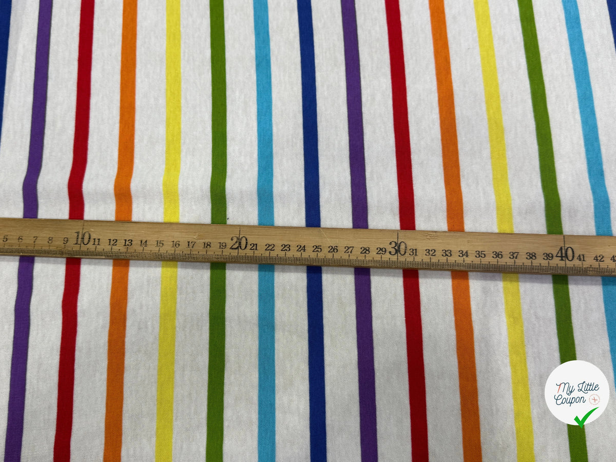 JERSEY DE COTON SUPER LÉGER STRETCH MULTICOLORE ARC-EN-CIEL FABRICATION RÉGION DE TROYES 🇫🇷 - My Little Coupon