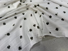 JERSEY DE COTON TRÈFLES BLANC CASSÉ - My Little Coupon
