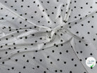JERSEY DE COTON TRÈFLES BLANC CASSÉ - My Little Coupon