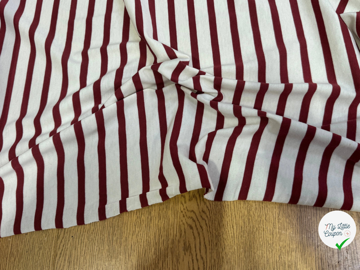 JERSEY DE COTON UNI ROUGE BRIQUE PROFOND FABRICATION RÉGION DE TROYES 🇫🇷 - My Little Coupon