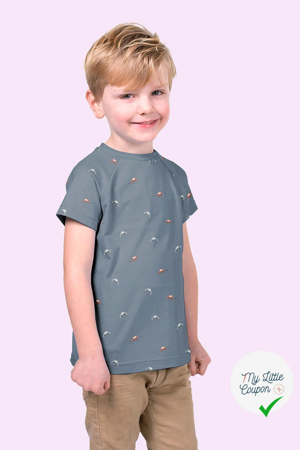 Jersey de coton voitures indigo