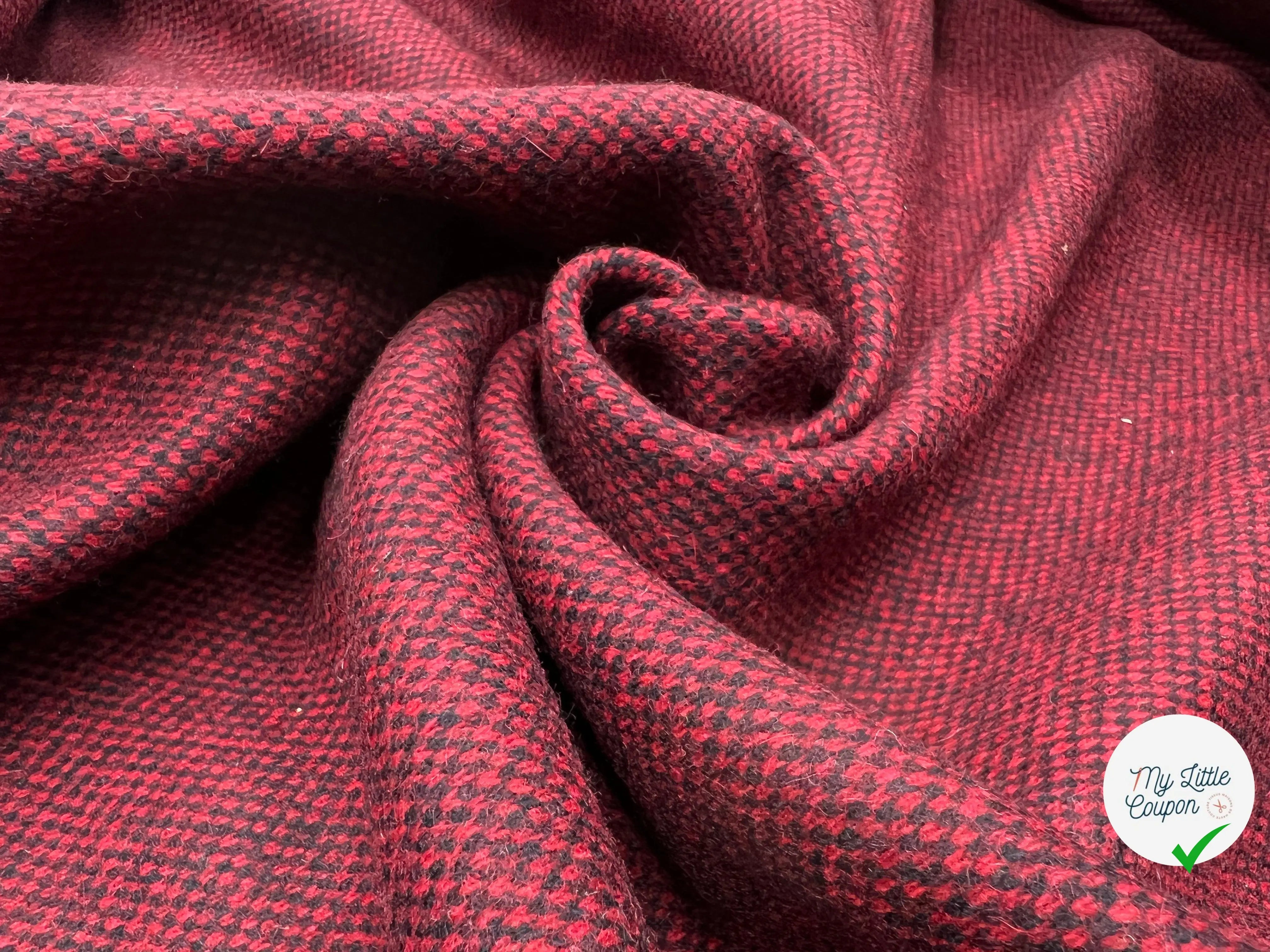 JERSEY DE LAINE CAVIAR DE STENDHAL ROUGE ET NOIR - My Little Coupon - tissu - coudre