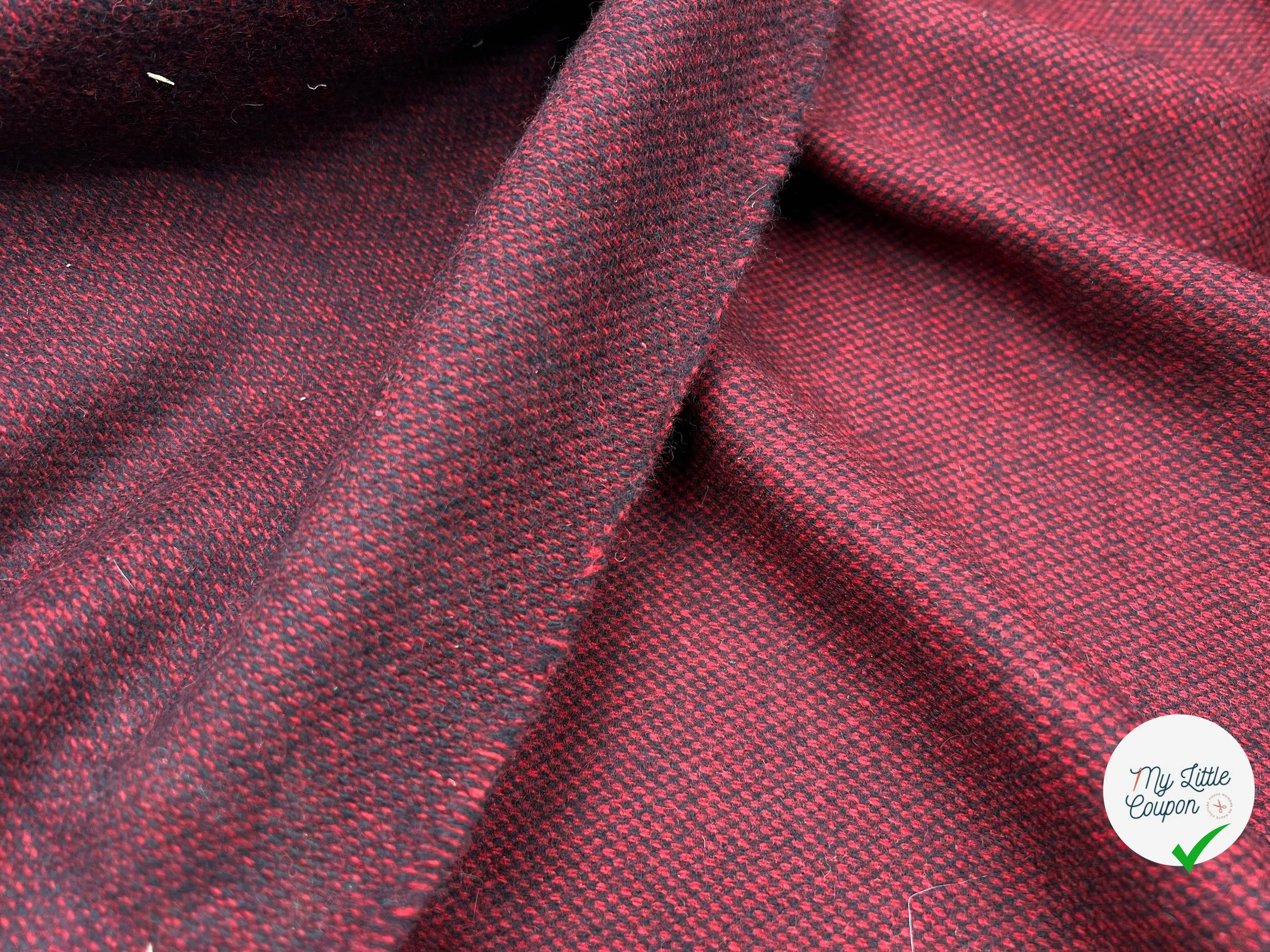 JERSEY DE LAINE CAVIAR DE STENDHAL ROUGE ET NOIR - My Little Coupon - tissu - coudre