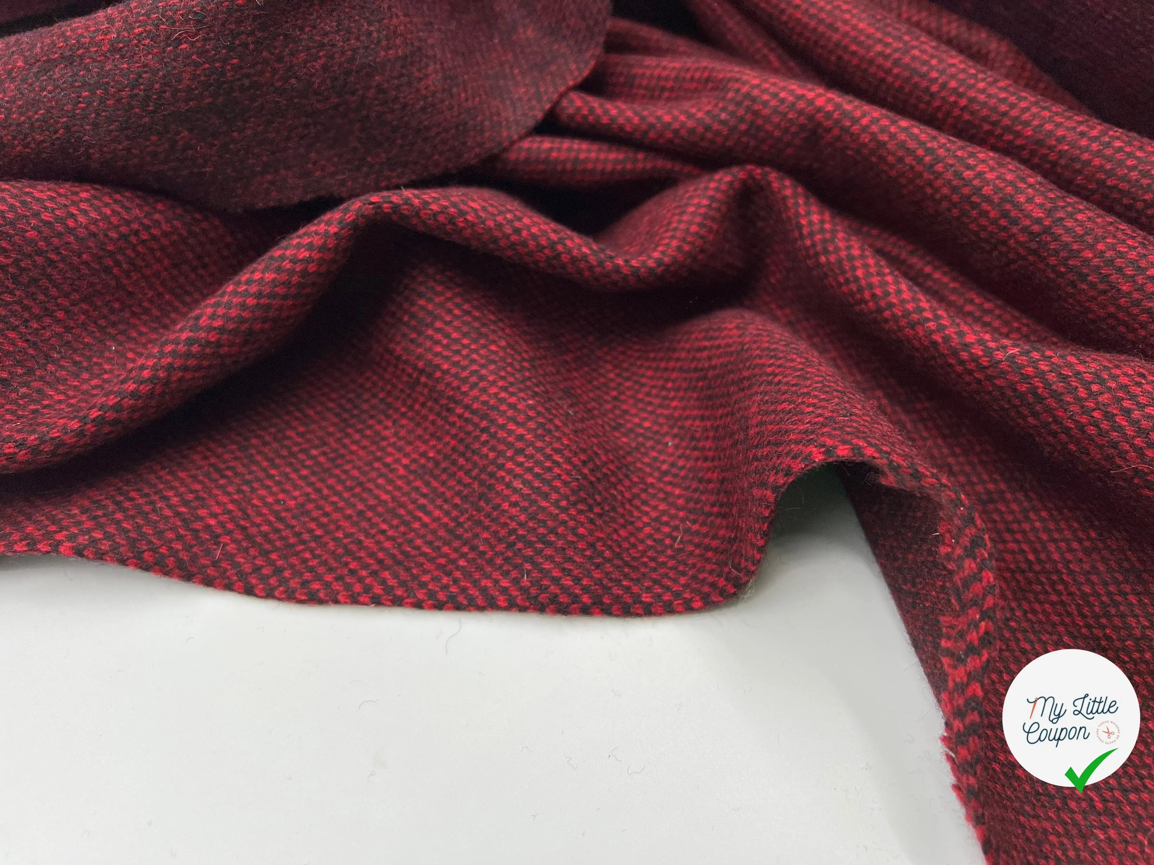 JERSEY DE LAINE CAVIAR DE STENDHAL ROUGE ET NOIR - My Little Coupon - tissu - coudre