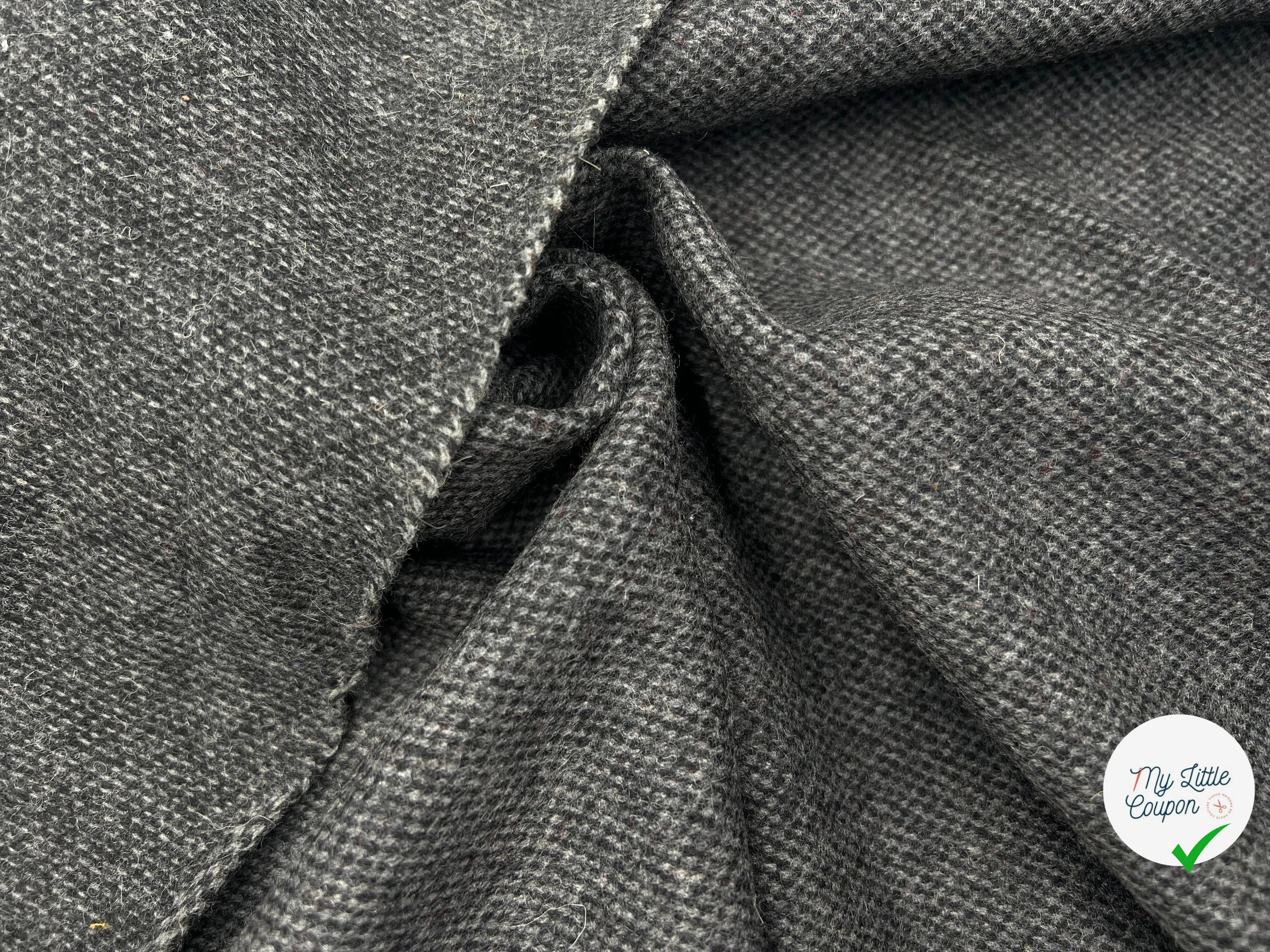 JERSEY DE LAINE CAVIAR GRIS ET NOIR - My Little Coupon - tissu - coudre