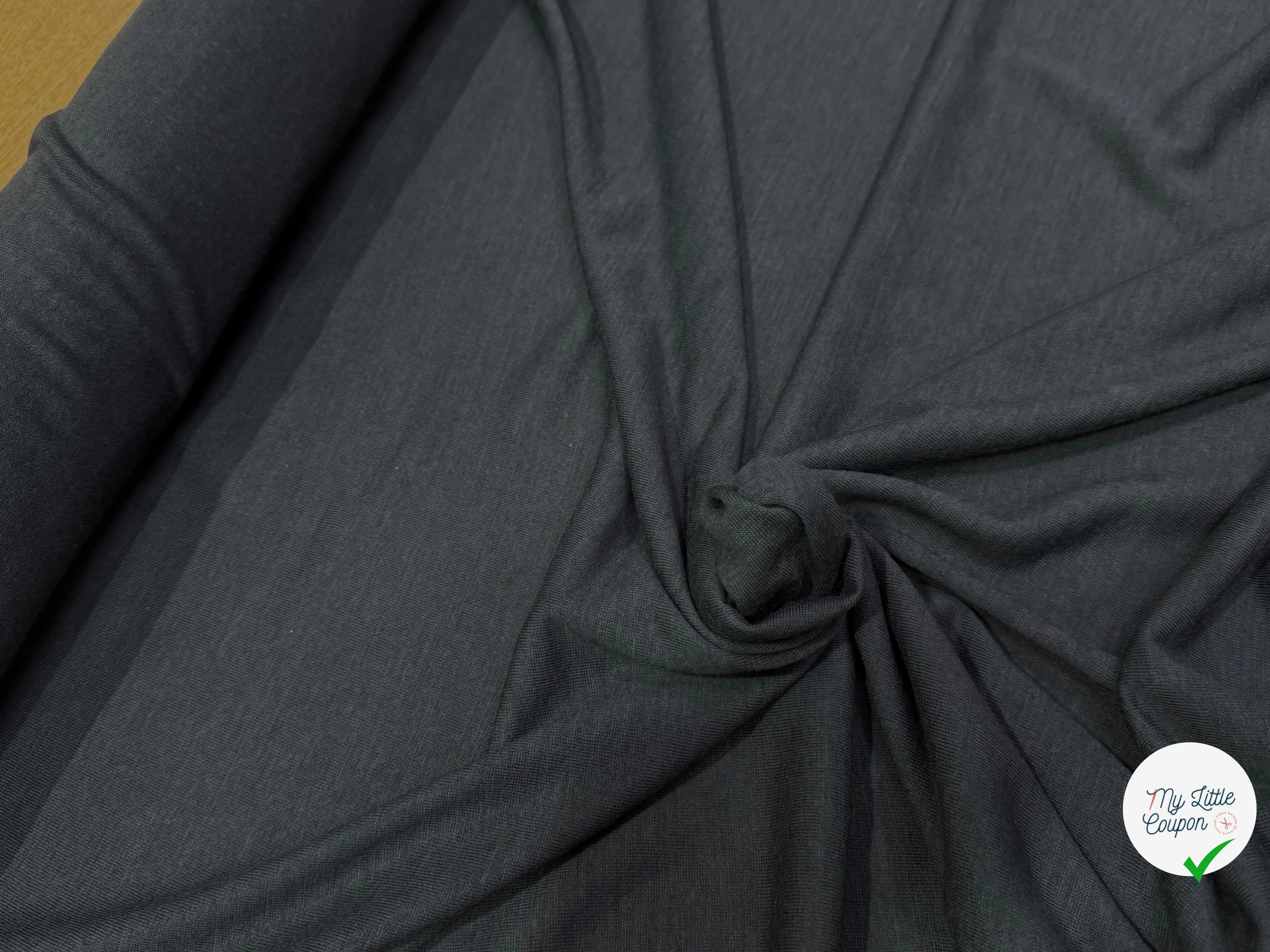 JERSEY DE LAINE DOUX GRIS ULTRA STRETCH 75% LAINE - My Little Coupon