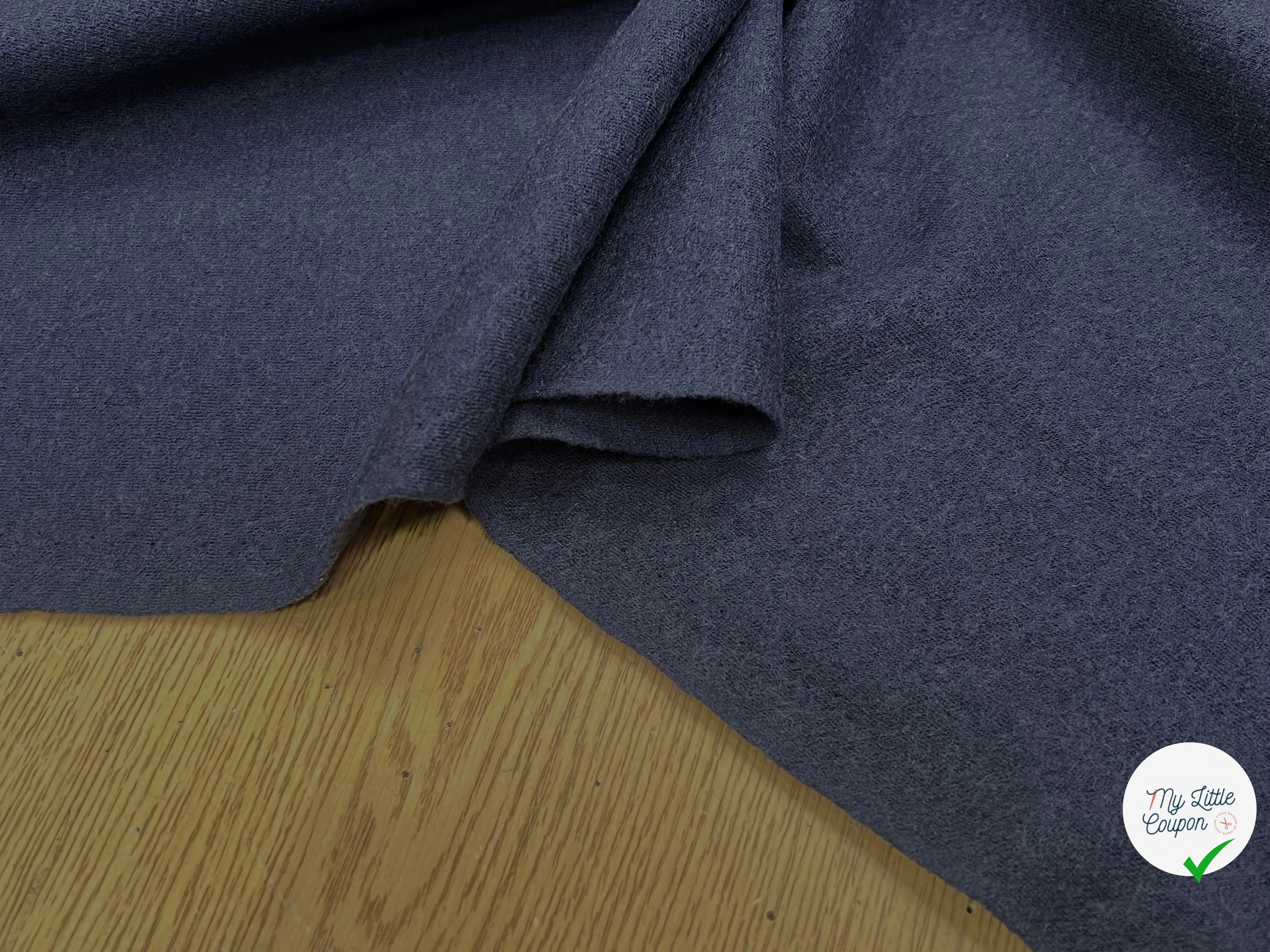JERSEY DE LAINE LOURD BLEU MARRINE 100% LAINE - My Little Coupon