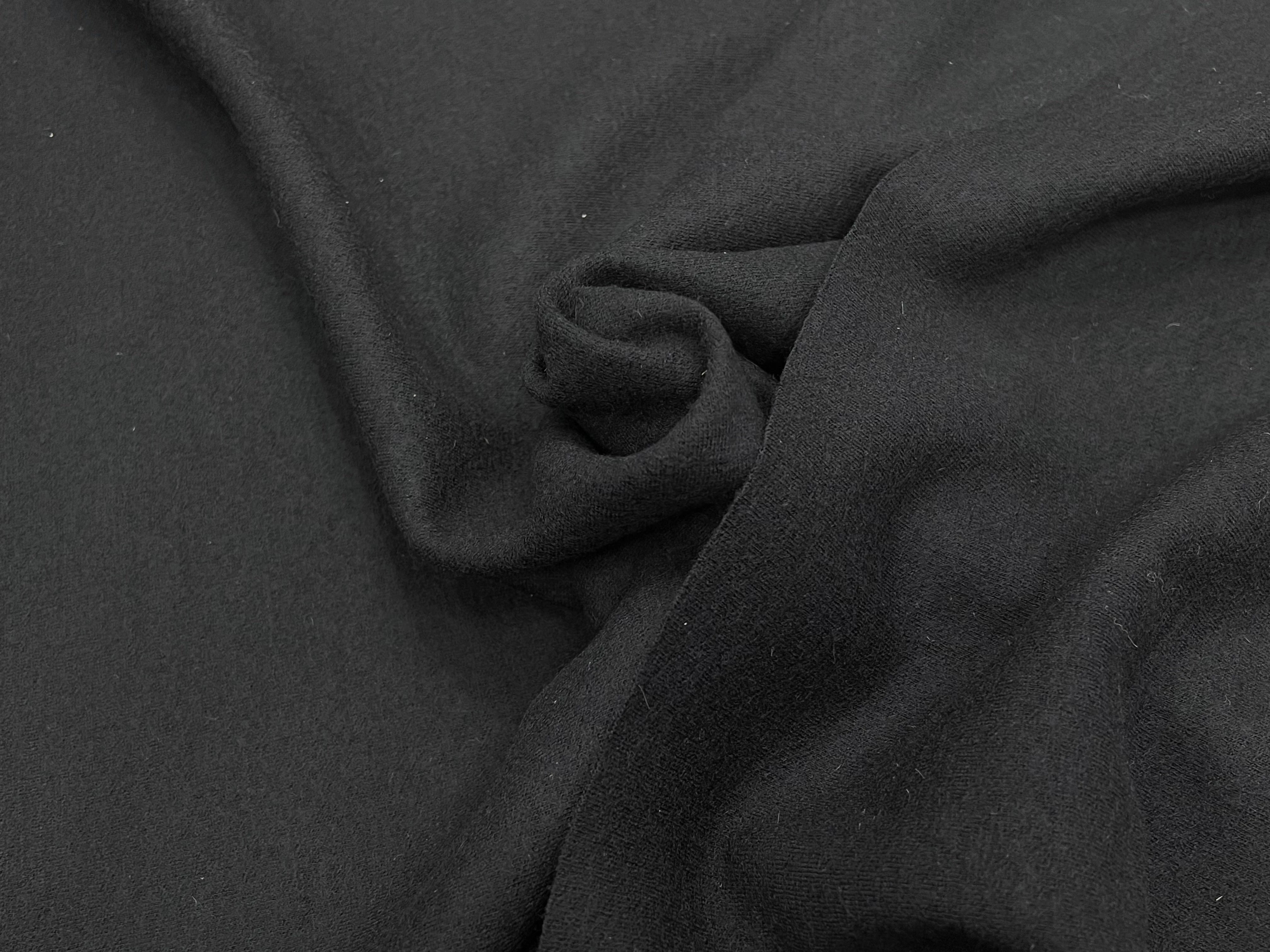 JERSEY DE LAINE LOURD NOIR 100% LAINE - My Little Coupon