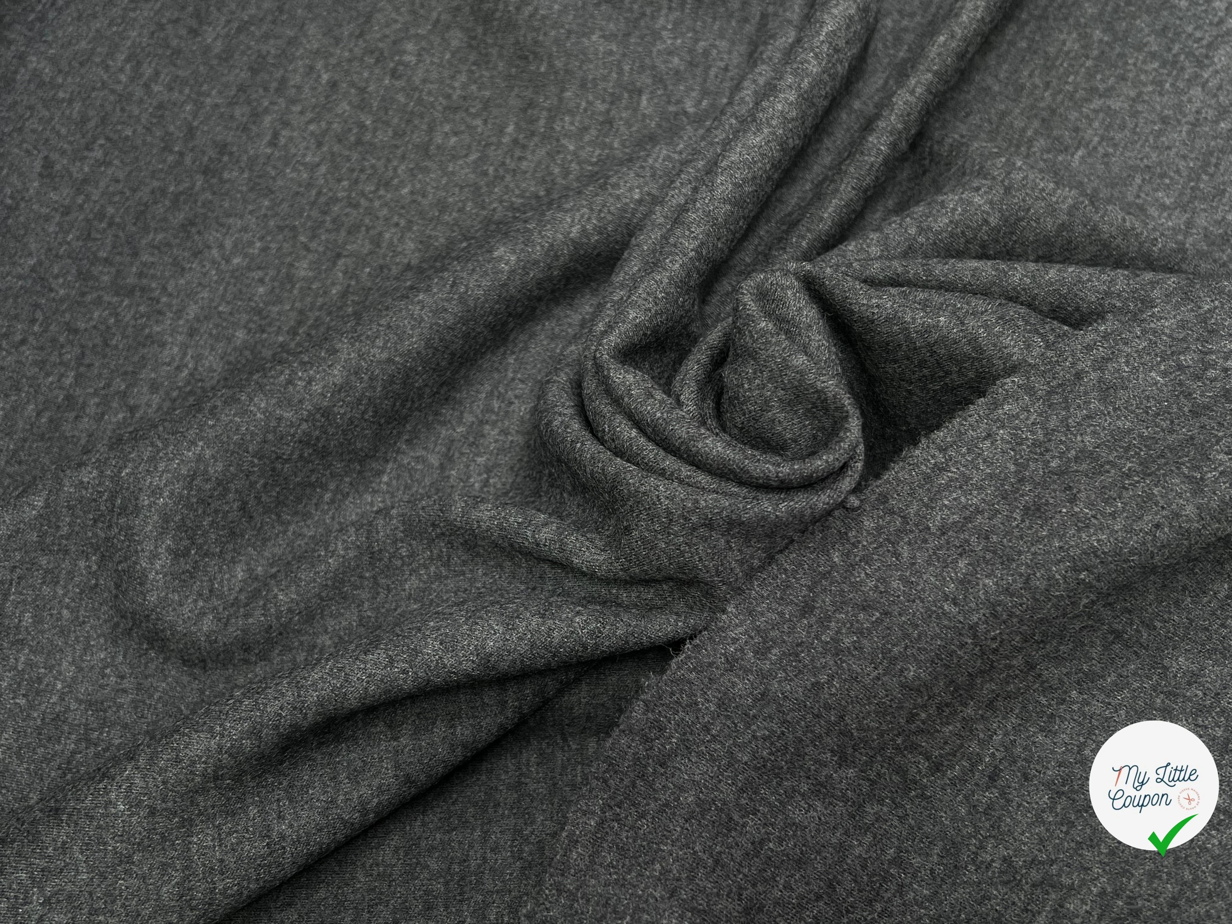 JERSEY DE LAINE LOURD STRETCH GRIS 100% LAINE - My Little Coupon