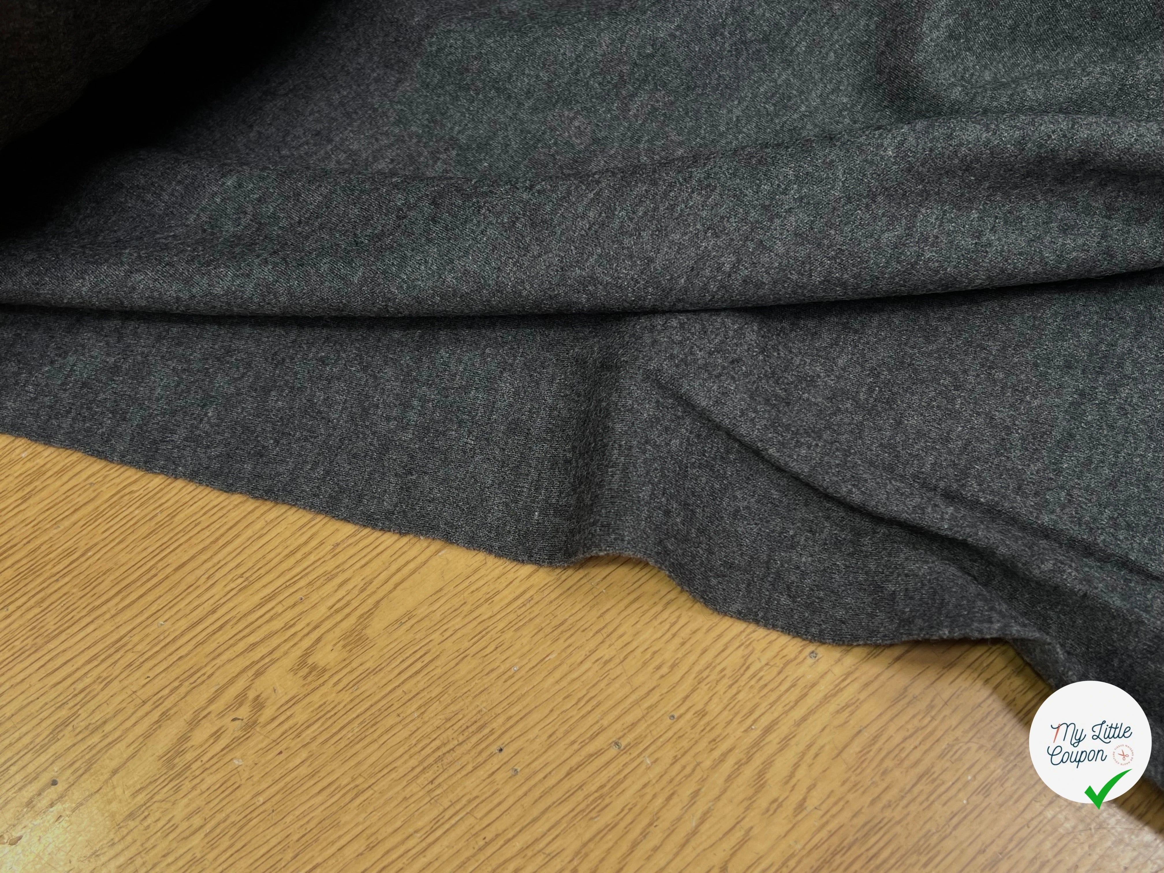 JERSEY DE LAINE LOURD STRETCH GRIS 100% LAINE - My Little Coupon