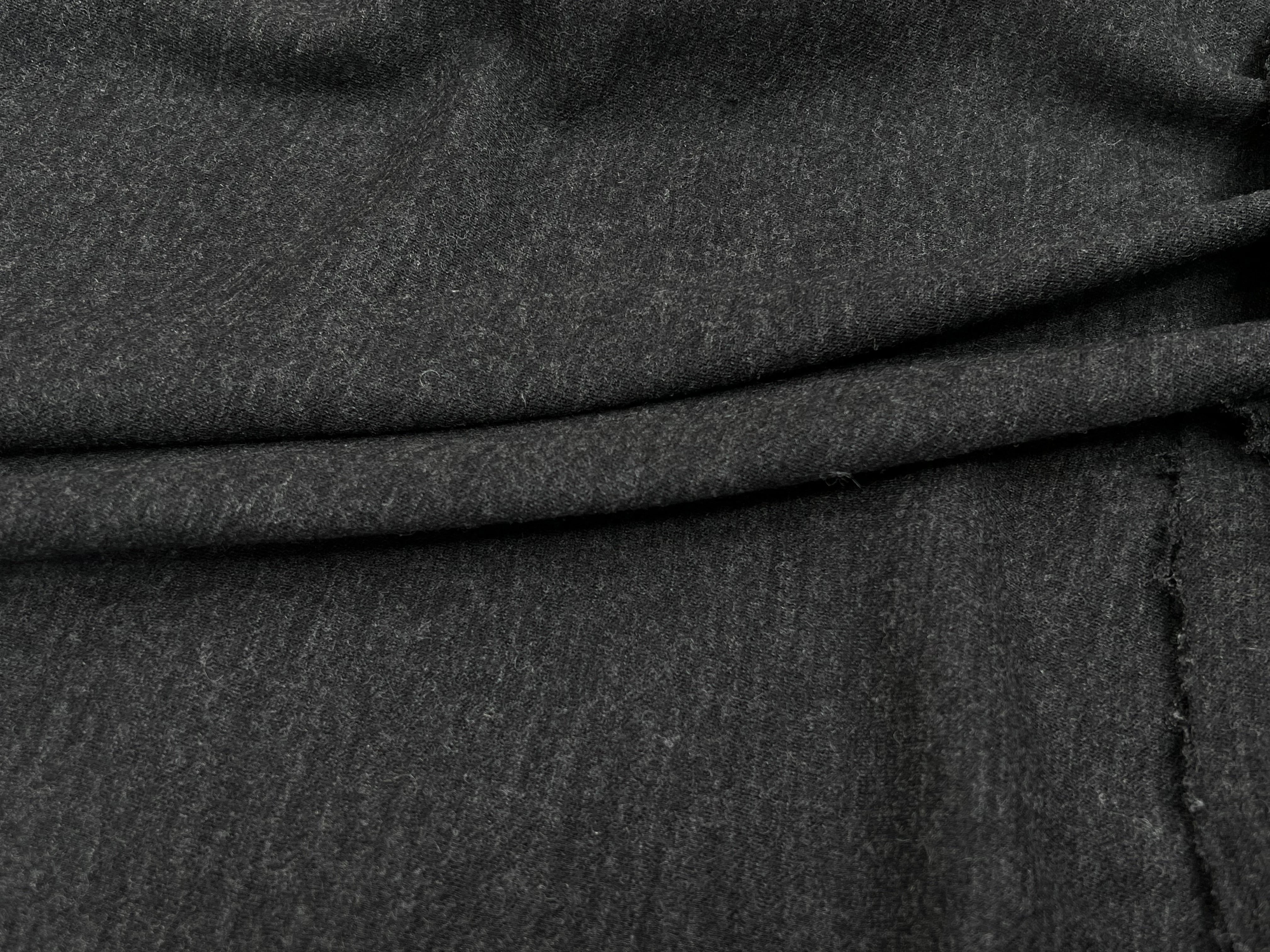 JERSEY DE LAINE LOURD STRETCH GRIS FONCÉ 100% LAINE - My Little Coupon