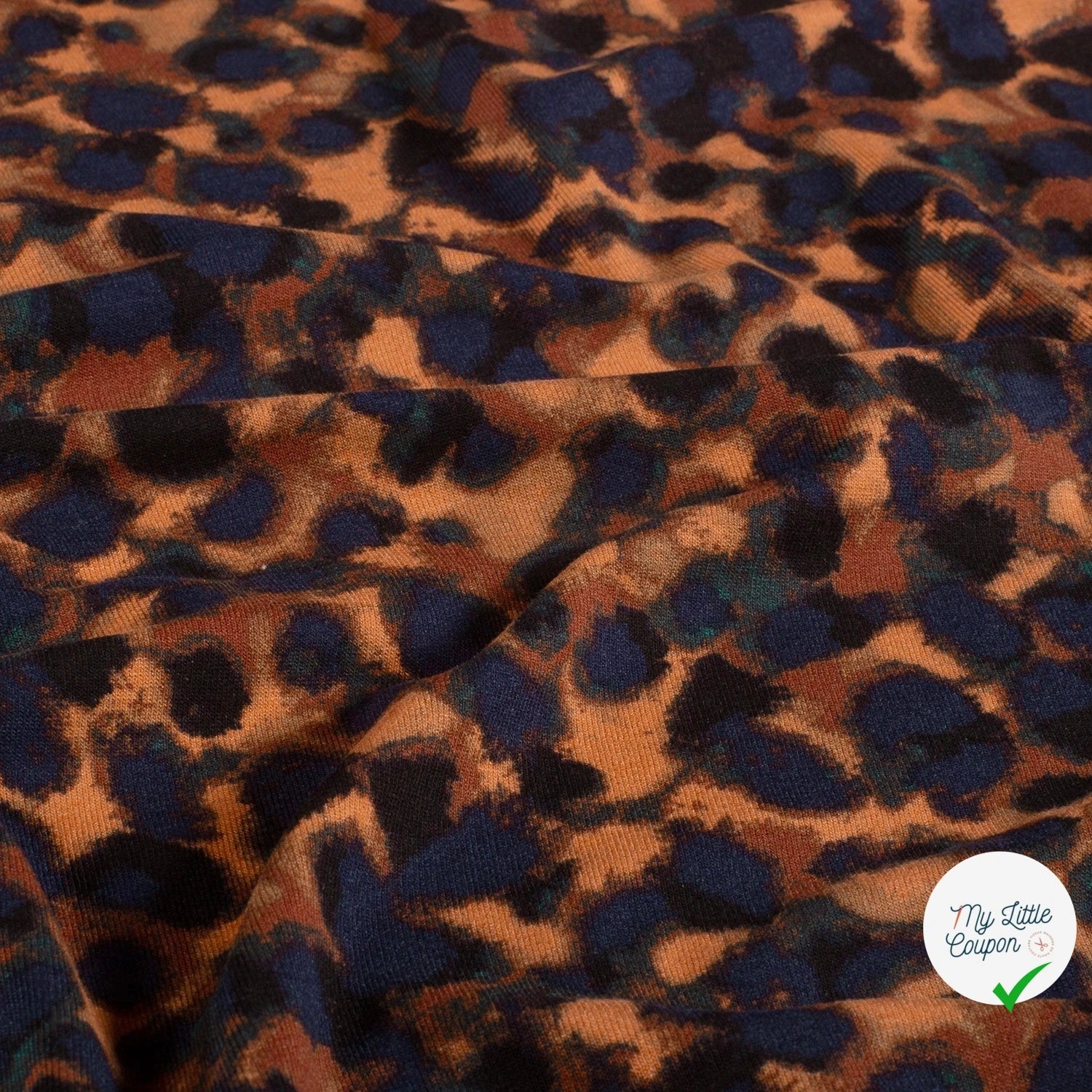 Jersey de viscose abstrait corail