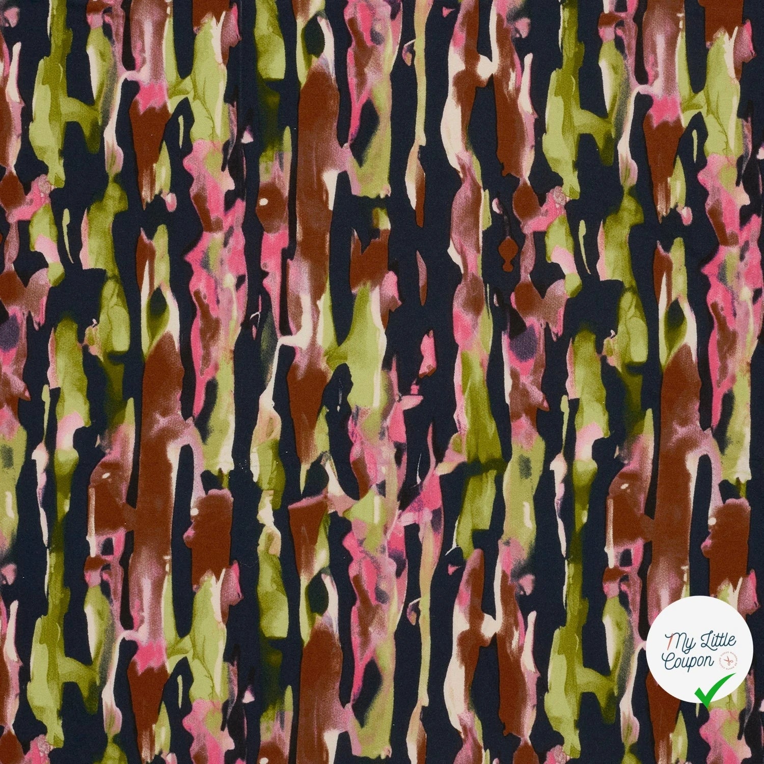 Jersey de viscose abstrait fuchsia