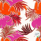JERSEY DE VISCOSE TISSU IMPRIMÉ ABSTRAIT FUCHSIA - My Little Coupon