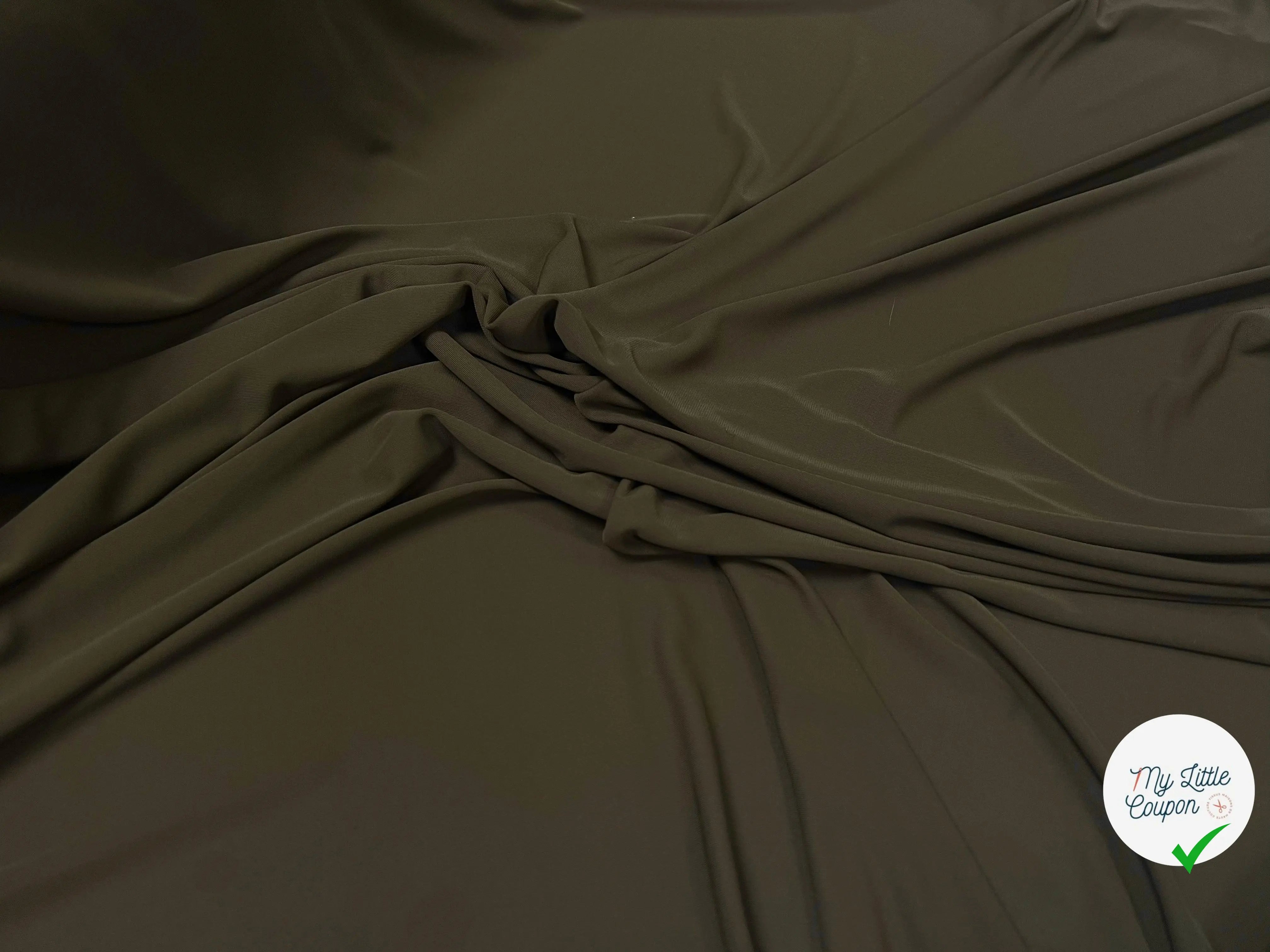 JERSEY FLUIDE OLIVE - My Little Coupon - tissu - coudre