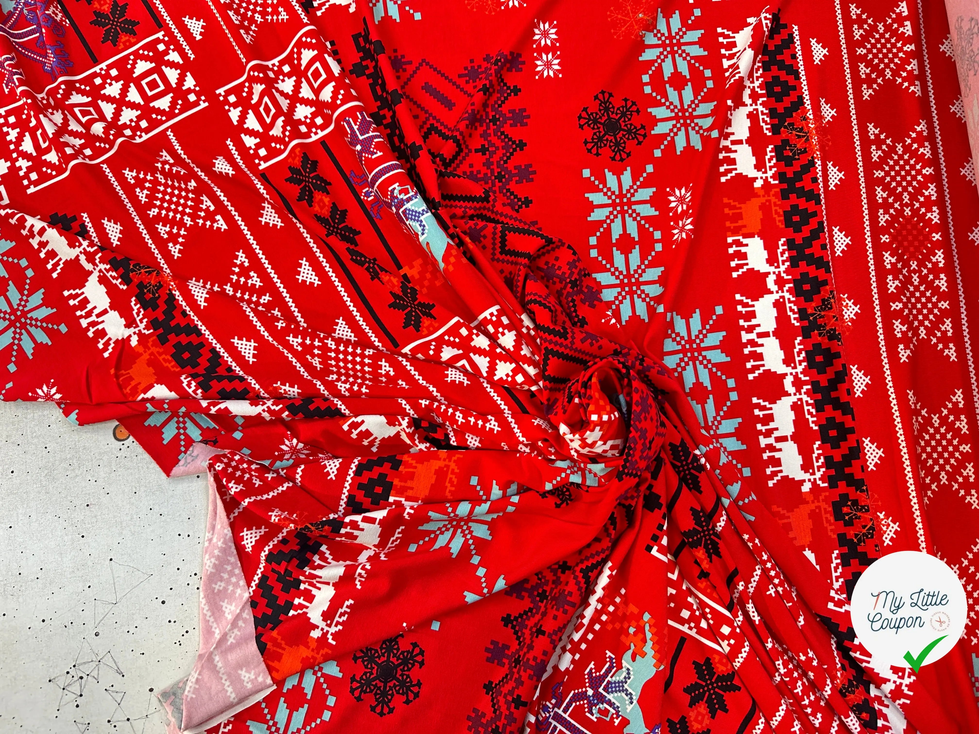 JERSEY FLUIDE VISCOSE HAPPY CHRISTMAS MLC INTERN