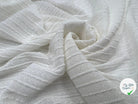 JERSEY JACQUARD RAYURES BLANC - My Little Coupon - tissu - coudre