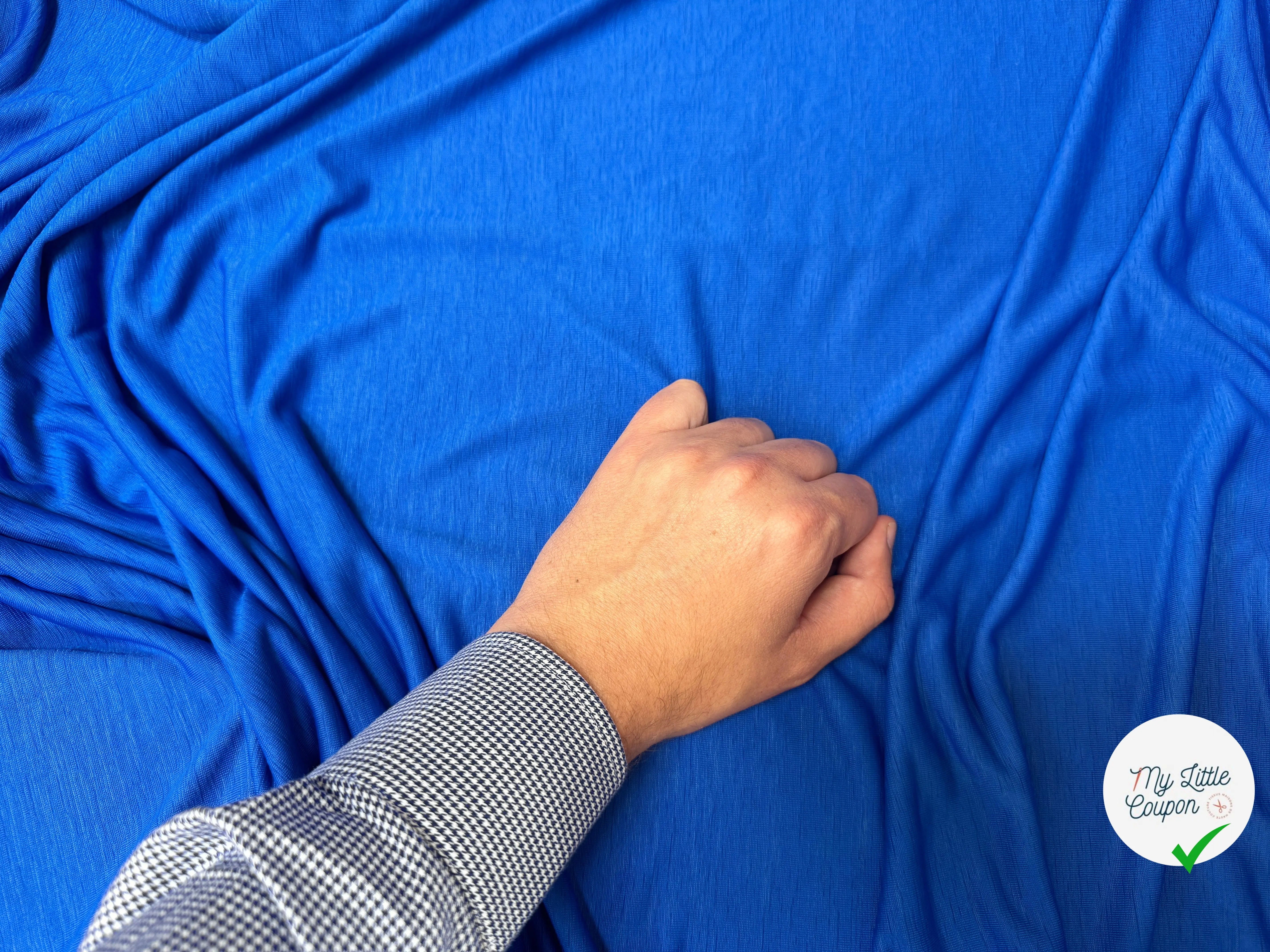 JERSEY JASPÉ FROID BLEU ELECTRIQUE - My Little Coupon