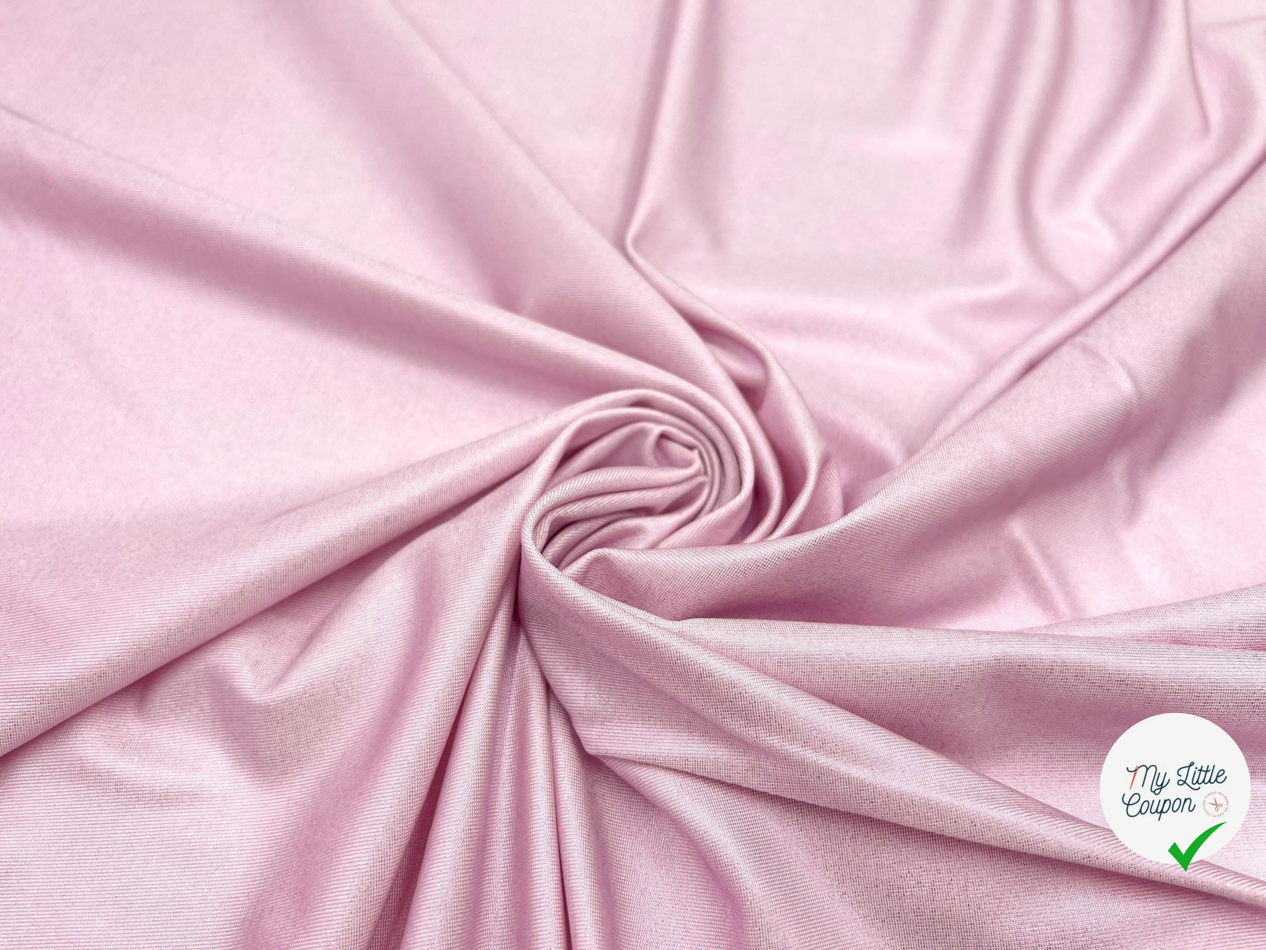 JERSEY LAMINATION ROSE SHINY - My Little Coupon - tissu - coudre