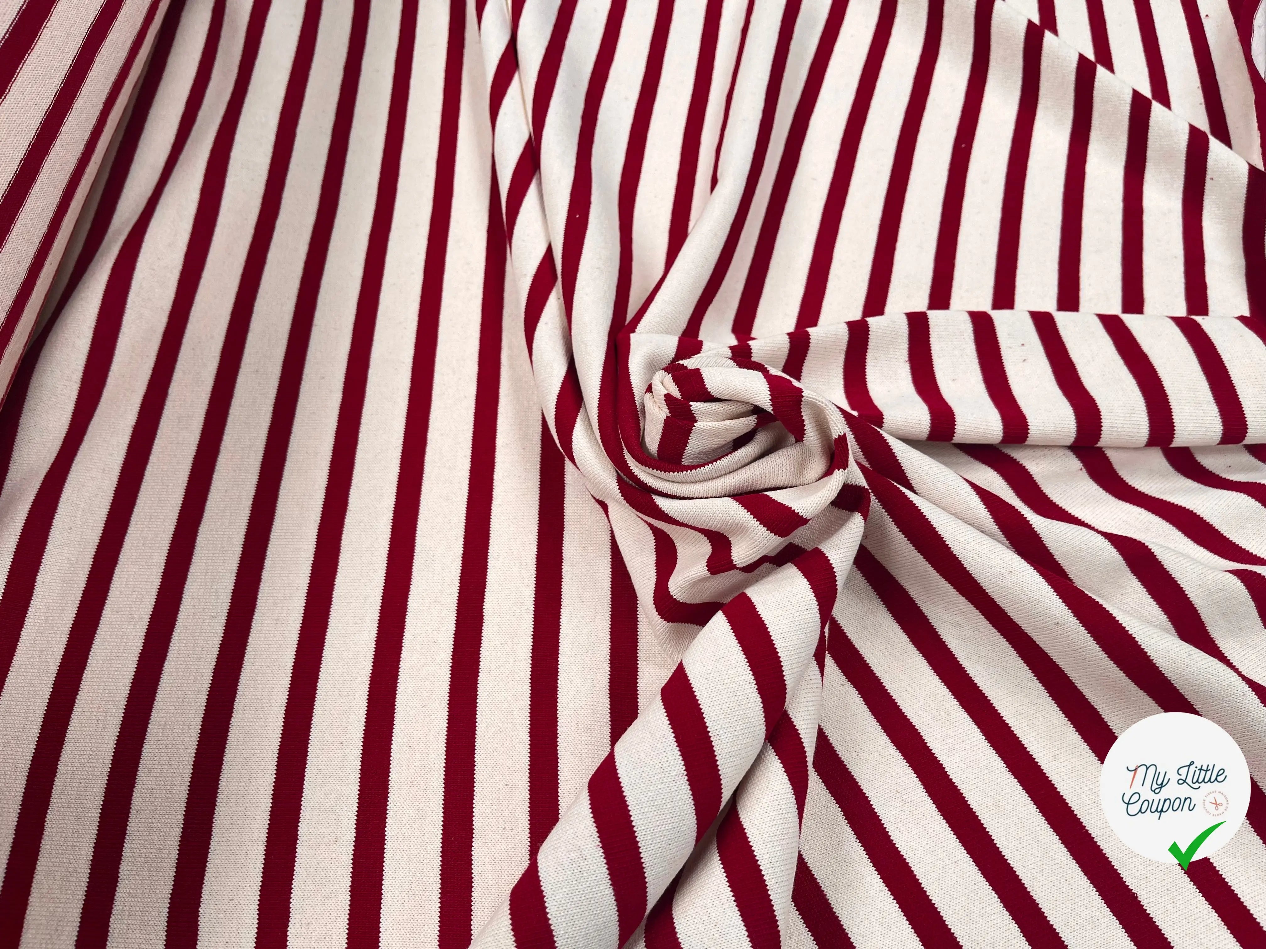 JERSEY LOURD CREME ROUGE PERSAN MADE IN FRANCE - My Little Coupon