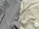 JERSEY MOLLETON COTON SWEAT GRIS ÉCRU ULTRA STRETCH - My Little Coupon