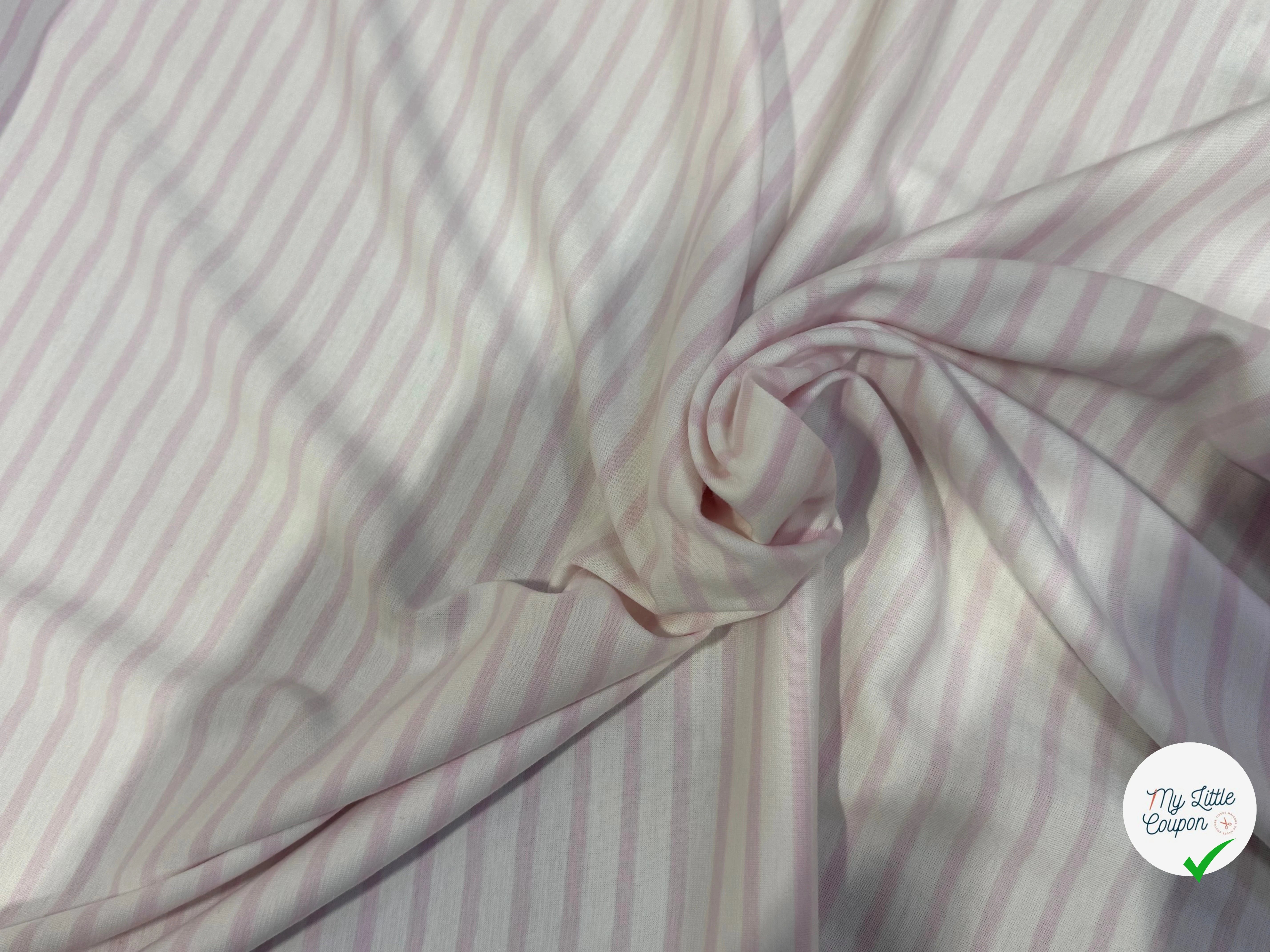 JERSEY MOUSSE DOUX AU TOUCHER BLANC ET ROSE CLAIR FABRICATION RÉGION DE TROYES 🇫🇷 - My Little Coupon