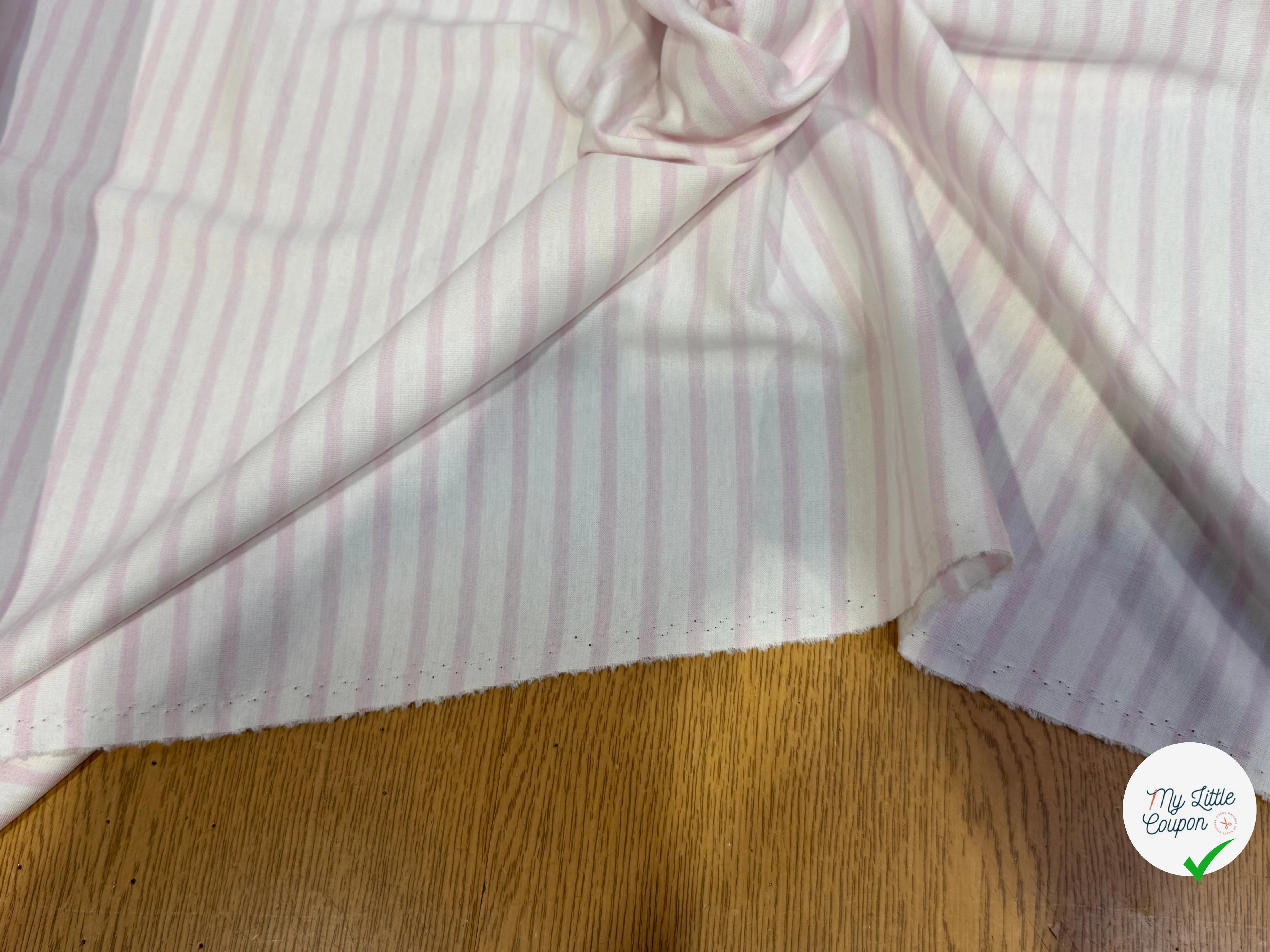 JERSEY MOUSSE DOUX AU TOUCHER BLANC ET ROSE CLAIR FABRICATION RÉGION DE TROYES 🇫🇷 - My Little Coupon