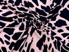JERSEY QUALITÉ COUTURE FLUIDE GIRAFE FOND ROSE - My Little Coupon - tissu - coudre