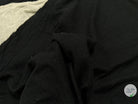 JERSEY REVERSIBLE LÉGÉREMENT FROISSÉ CONTRECOLLÉ NOIR ET BLANC CASSÉ - coupon de tissu de 3 mètres - My Little Coupon - tissu - coudre