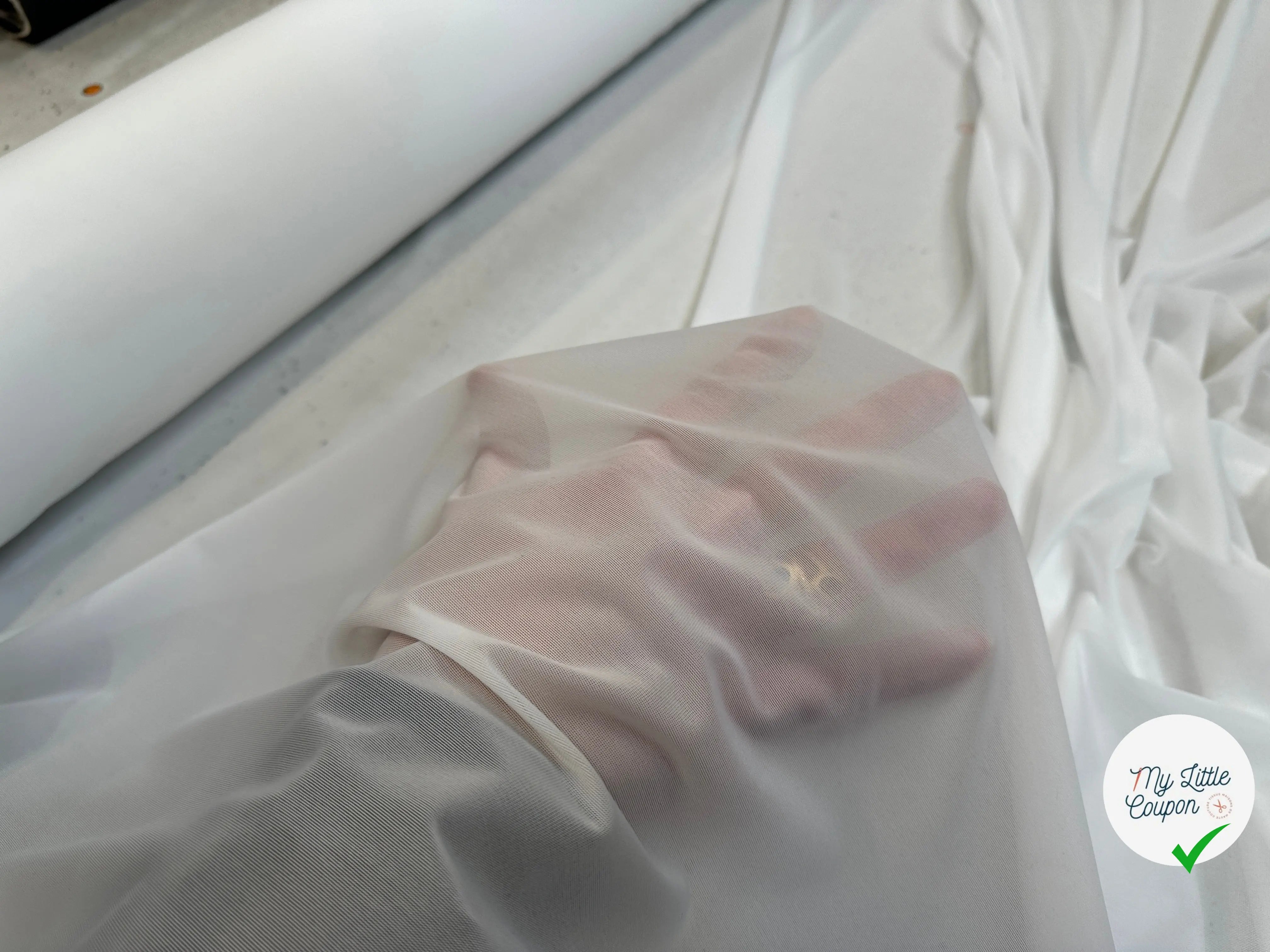 JERSEY STRETCH FIN BLANC CASSÉ - My Little Coupon