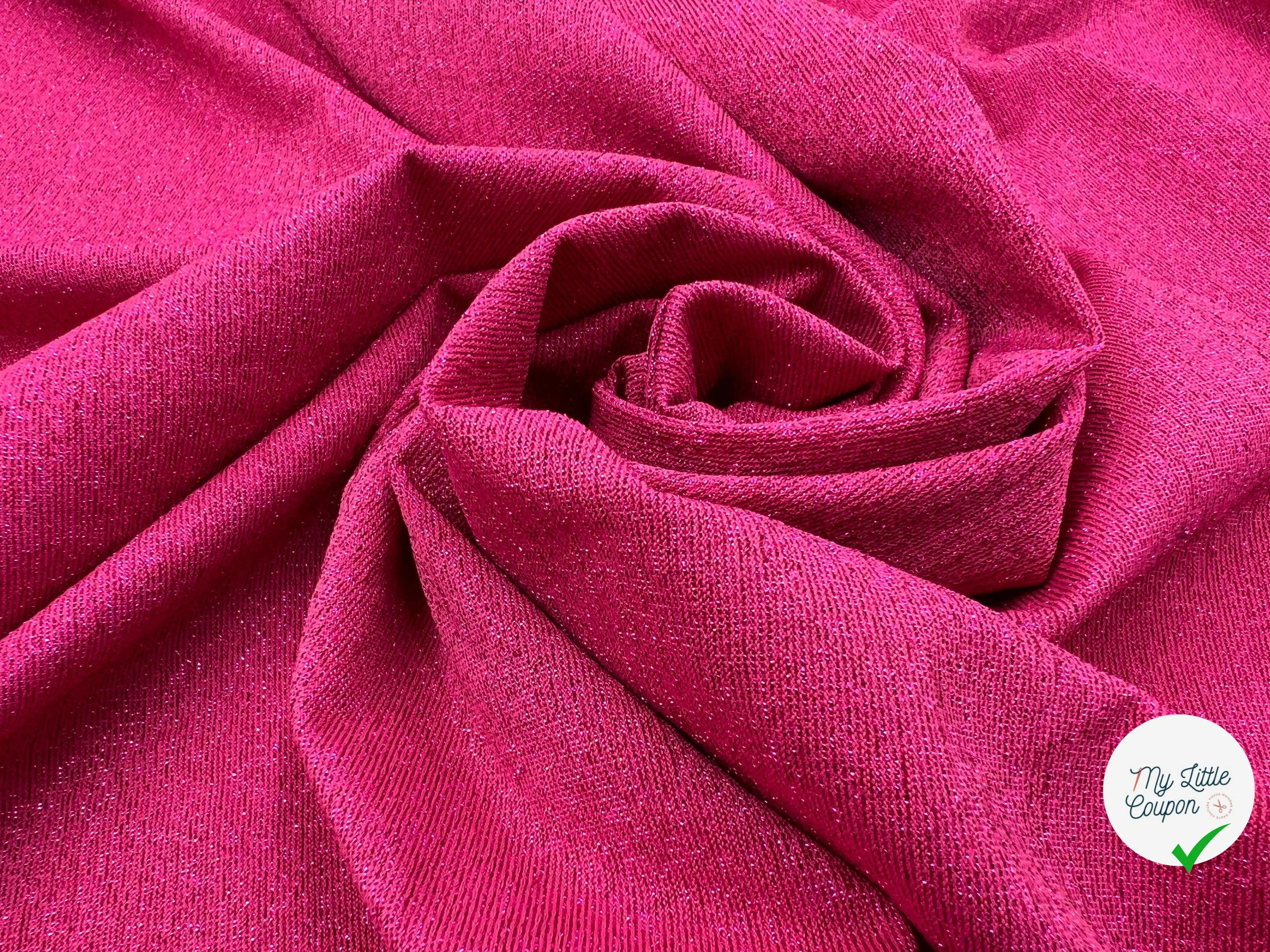 JERSEY STRETCH IRISÉ DISCO FUCHSIA - My Little Coupon - tissu - coudre