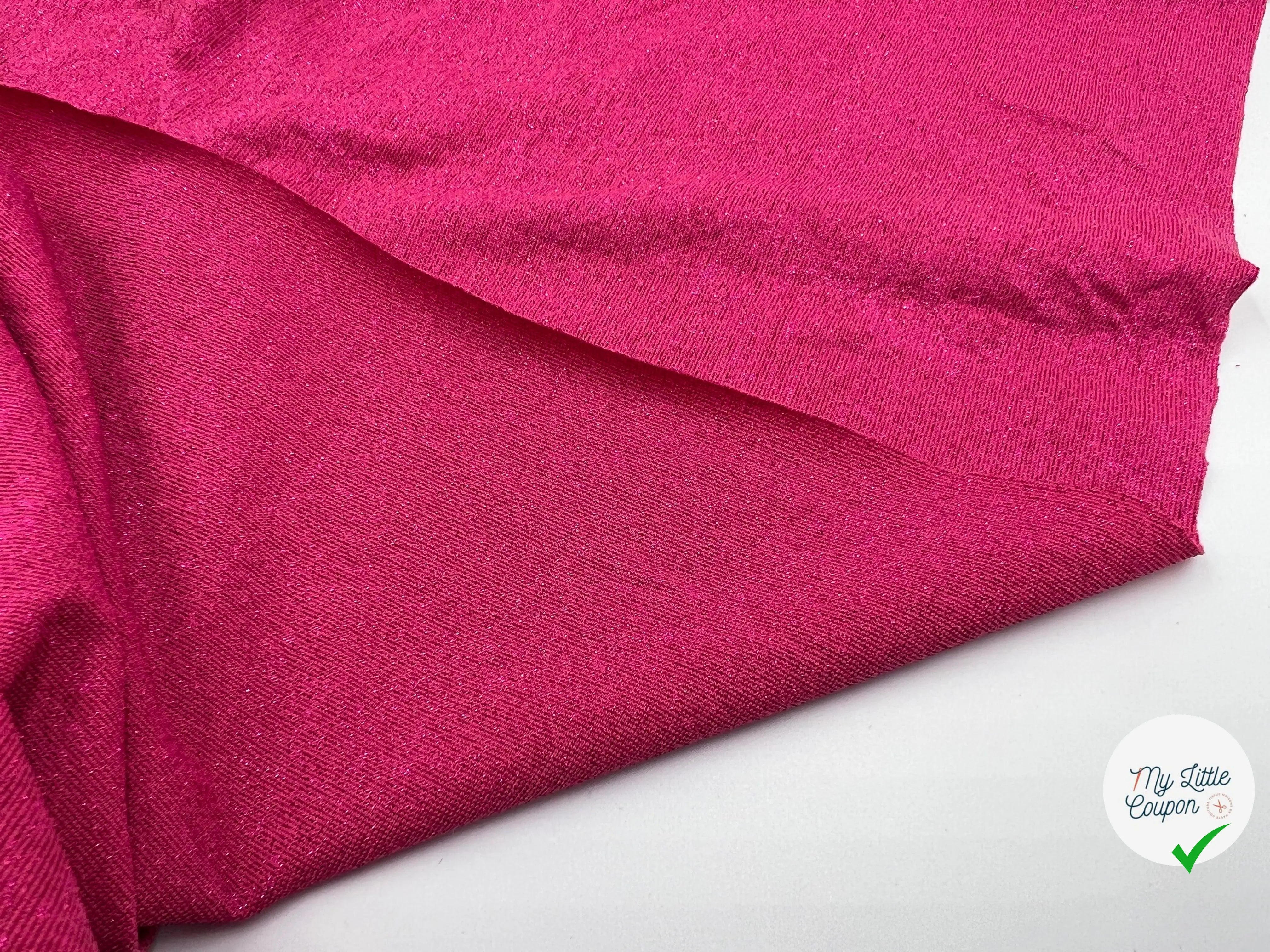 JERSEY STRETCH IRISÉ DISCO FUCHSIA - My Little Coupon - tissu - coudre
