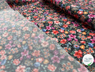 JERSEY STRETCH PETITES FLEURS MIGNONETTES FOND NOIR - My Little Coupon - tissu - coudre