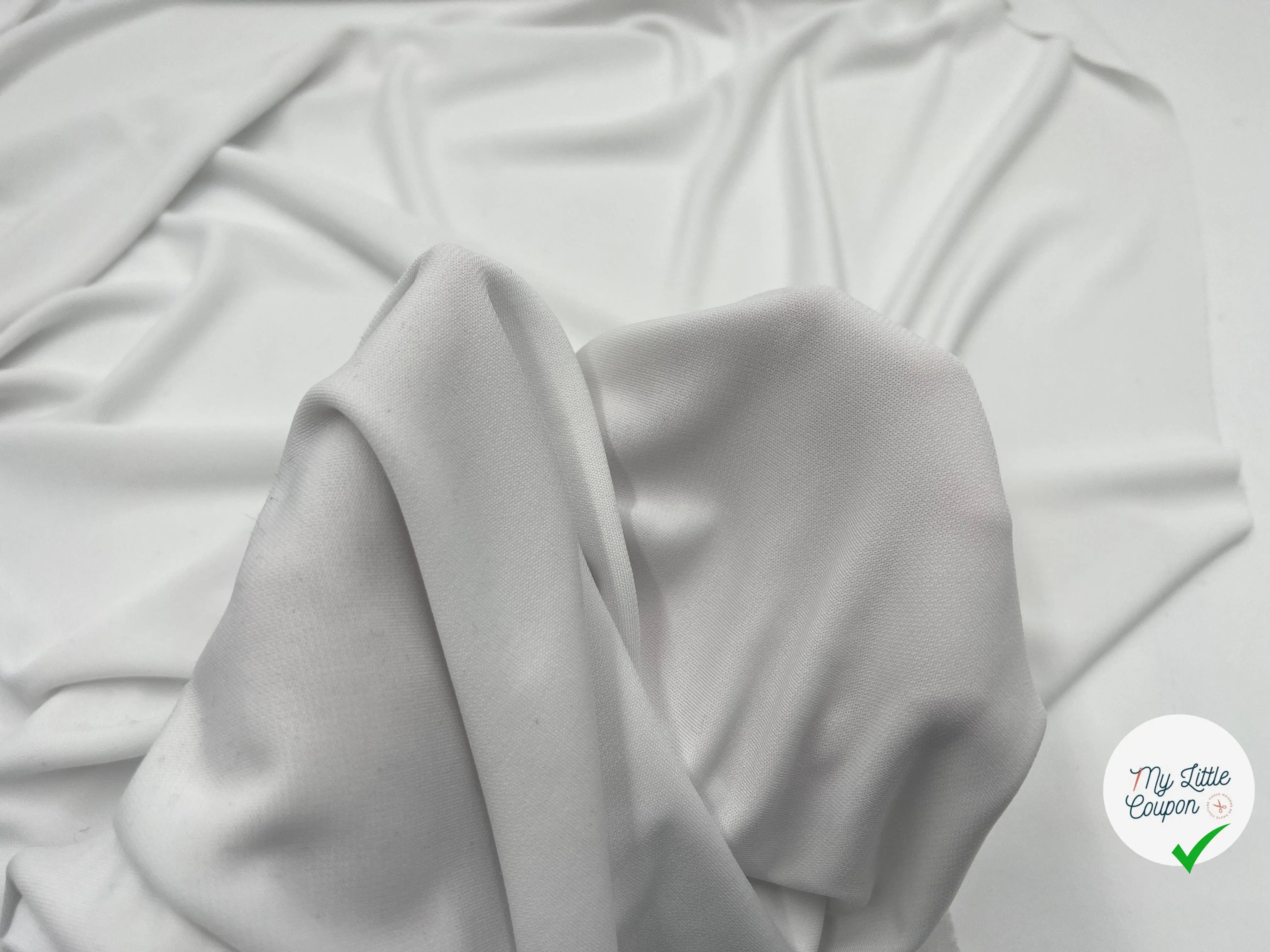 JERSEY TRÈS FLUIDE BLANC OPTIQUE - My Little Coupon - tissu - coudre