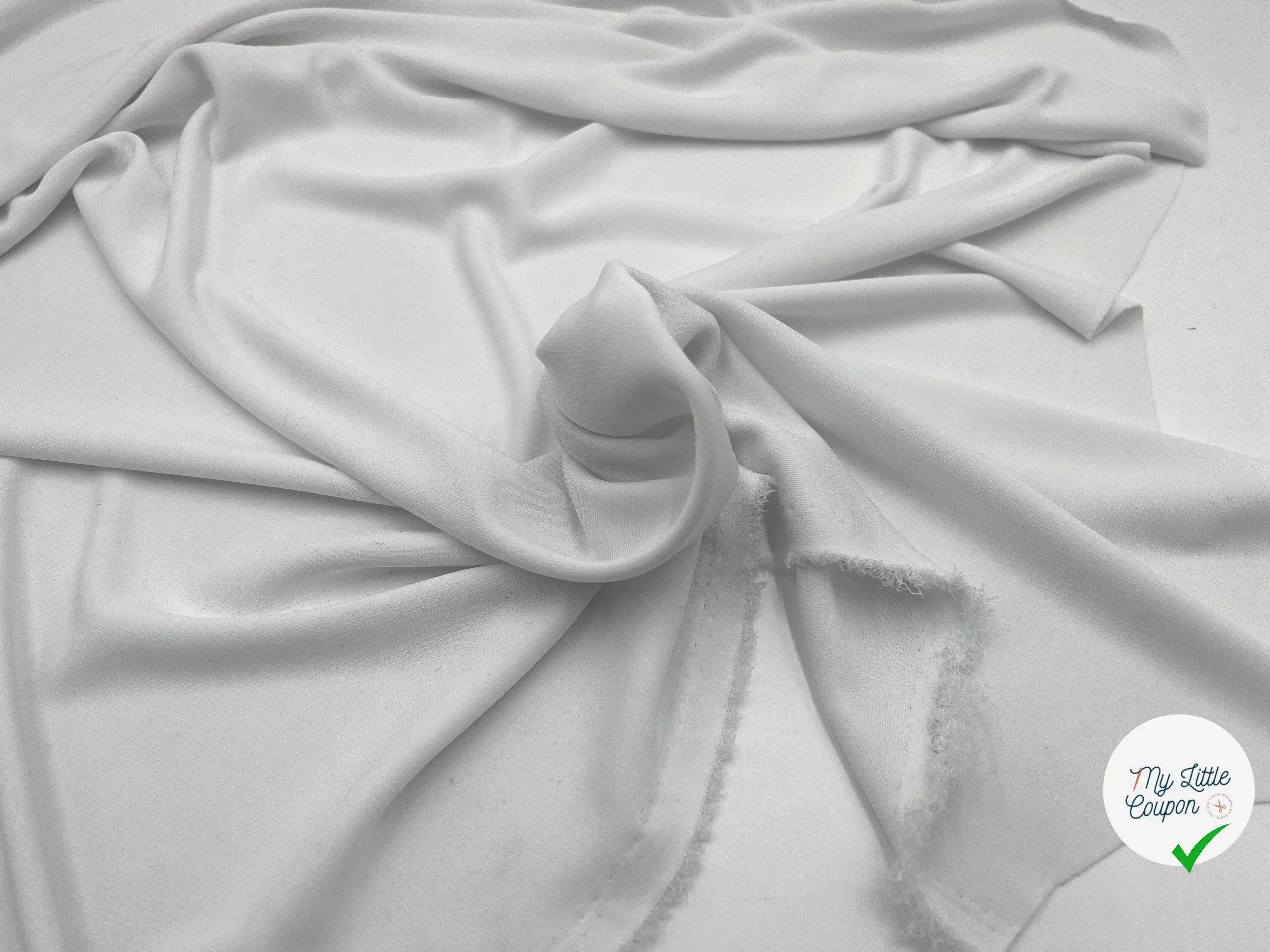 JERSEY TRÈS FLUIDE BLANC OPTIQUE - My Little Coupon - tissu - coudre