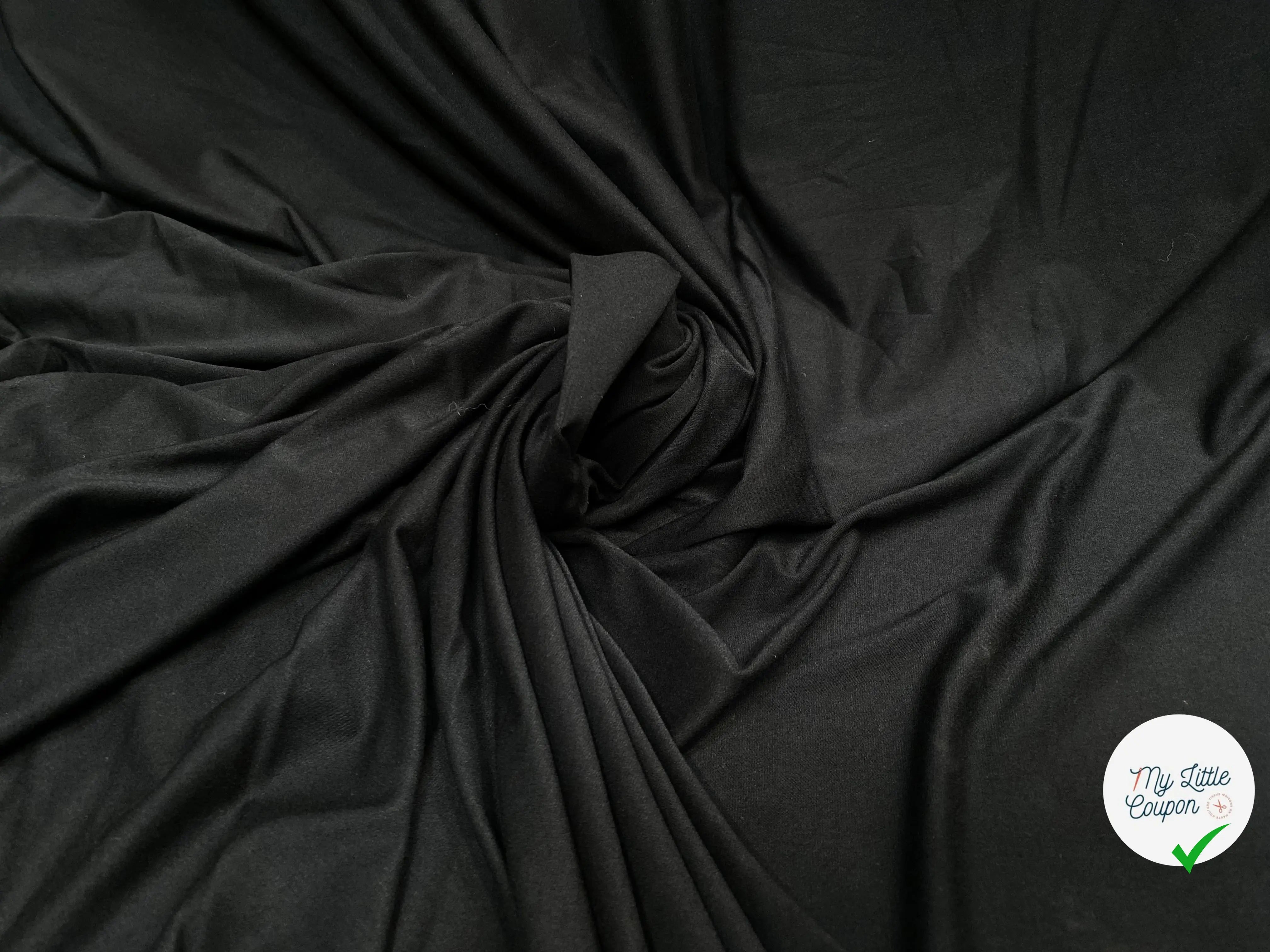 JERSEY ULTRA DOUX VISCOSE STRETCH NOIR - My Little Coupon