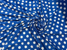 JERSEY VENEZIA BLEU PRIMAIRE POIS BLANC 1CM MLC INTERN