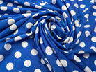 JERSEY VENEZIA BLEU PRIMAIRE POIS BLANC 1CM MLC INTERN