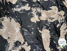 JERSEY VENEZIA NOIR FLEUR MARRON - My Little Coupon