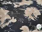 JERSEY VENEZIA NOIR FLEUR MARRON - My Little Coupon